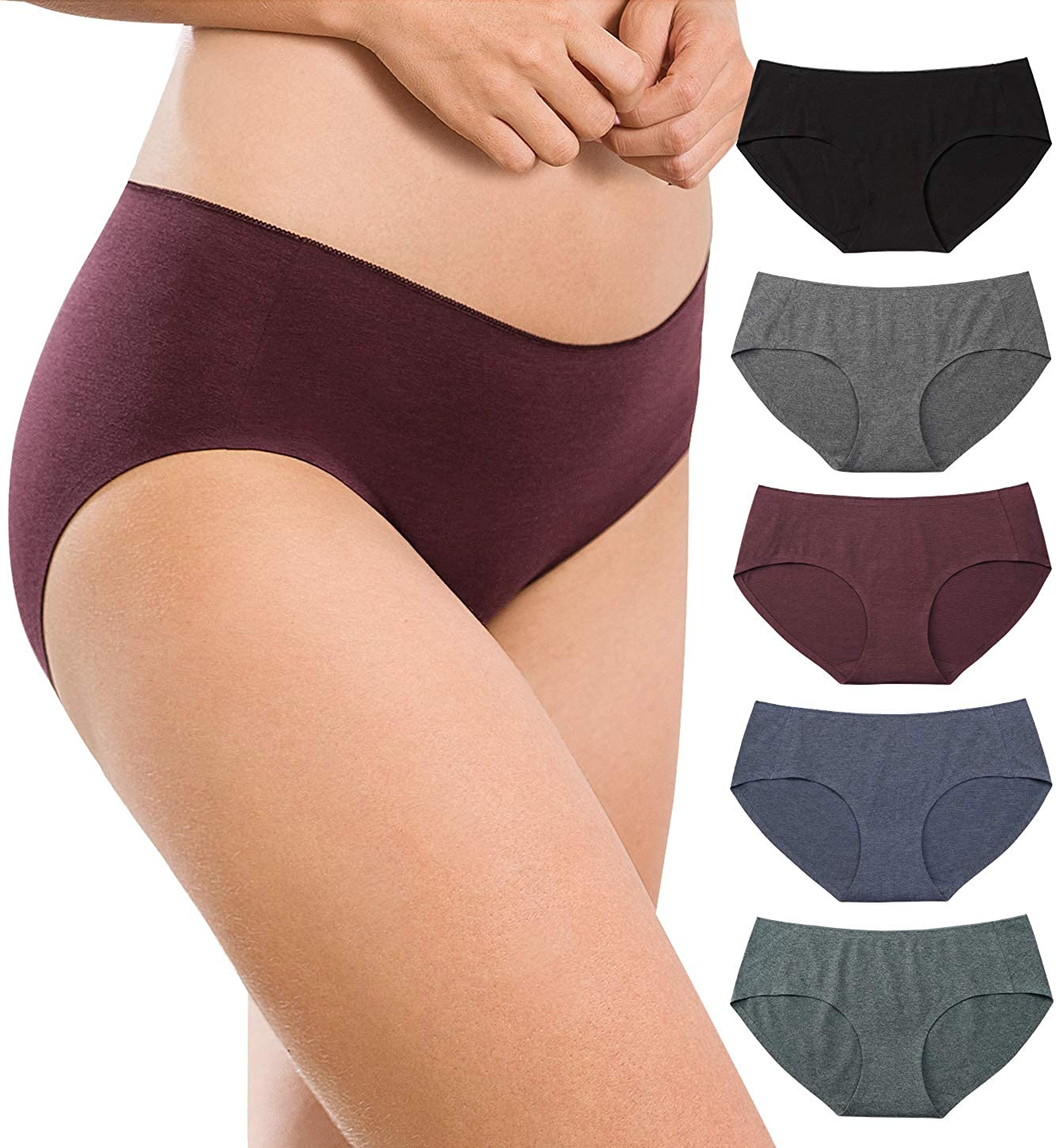 Price:$19.99 ALTHEANRAY Womens Underwear Cotton Seamless Soft Hipster Panties Ladies Mid Rise Bikini at Amazon Women’s Clothing store