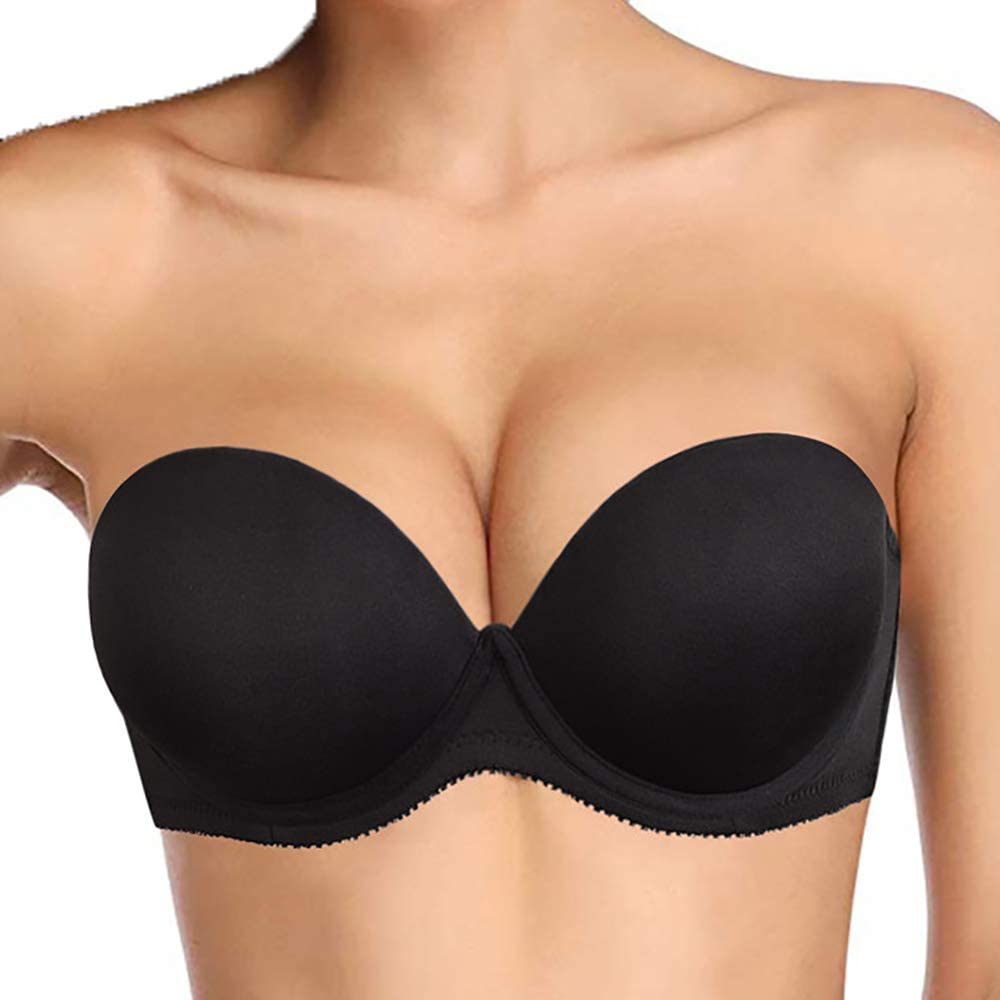 Price:$14.99 plusexy Women’s Push Up Strapless Bra Thick Padded Underwire Convertible Multiway Bras at Amazon Women’s Clothing store