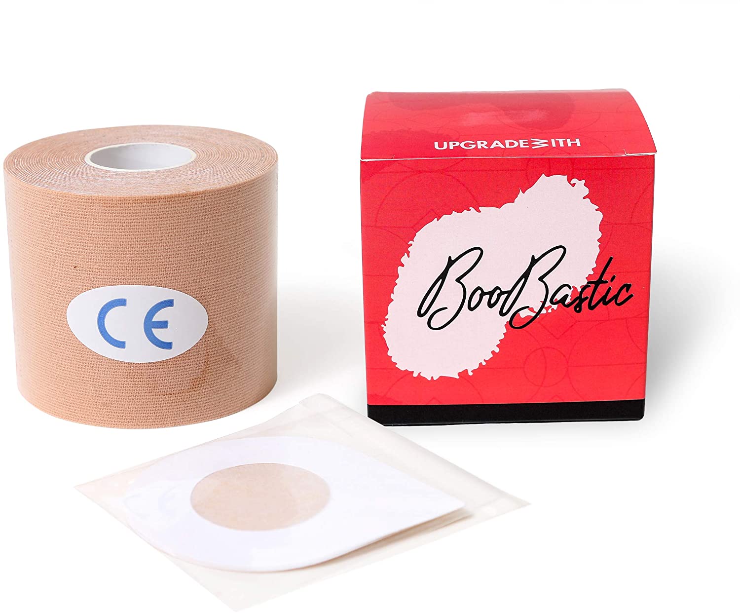 Price:$13.99    Boobastic Breast Lift Tape with Nipple Covers | [20% Enlarged 2.4"] Adhesive Boob Tape | Waterproof and Hypoallergenic | Strong Body Adhesion | Comfortable to Wear  Clothing