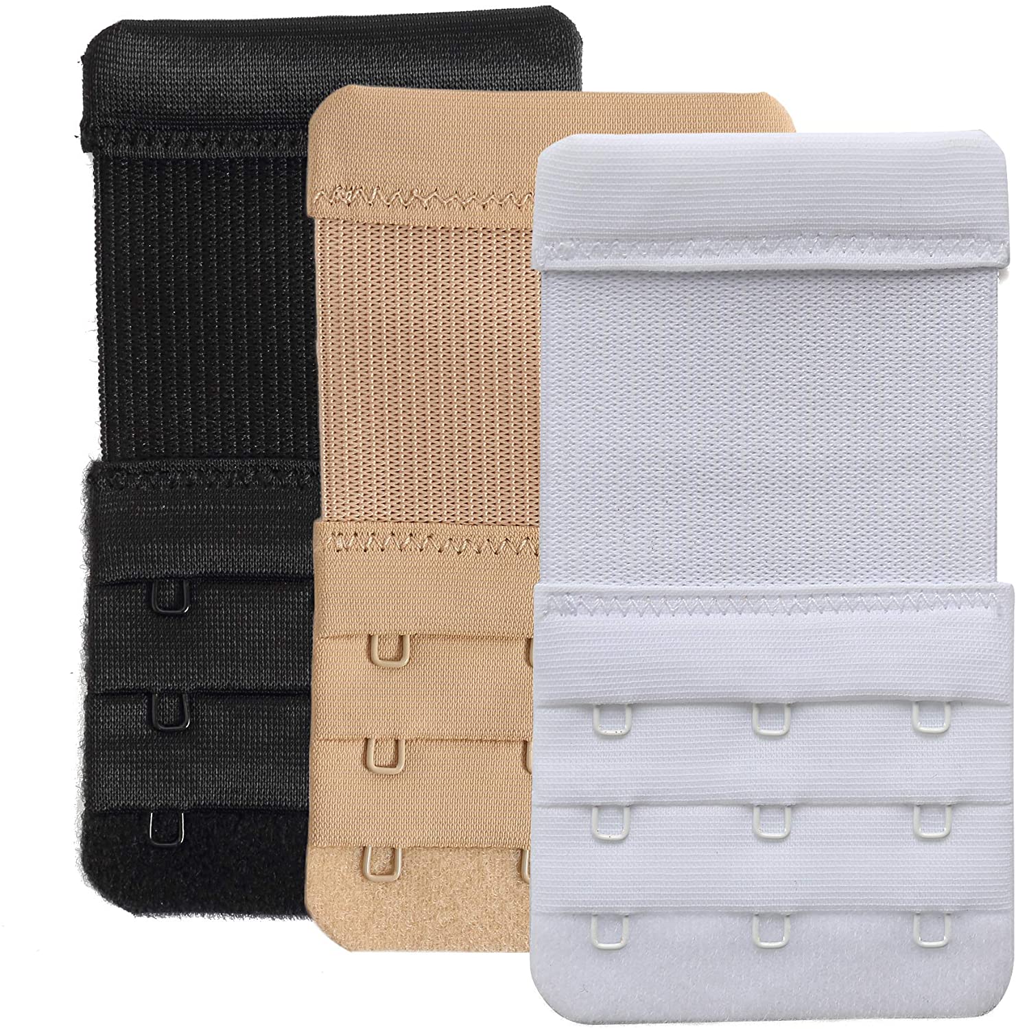 Price:$4.99 Women's Bra Extenders 3 Hook Elastic Stretchy Bra Extension Strap Pack of 3 at Amazon Women’s Clothing store