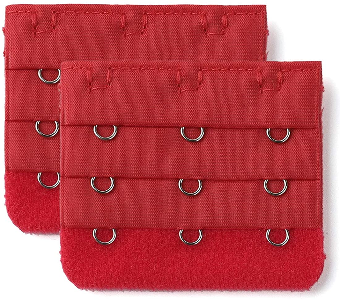 Price:$5.59 Allegra K Women 3 Rows 3 Hooks Bra Extension Strap Extender 2pcs Red for Ladies Comfortable at Amazon Women’s Clothing store