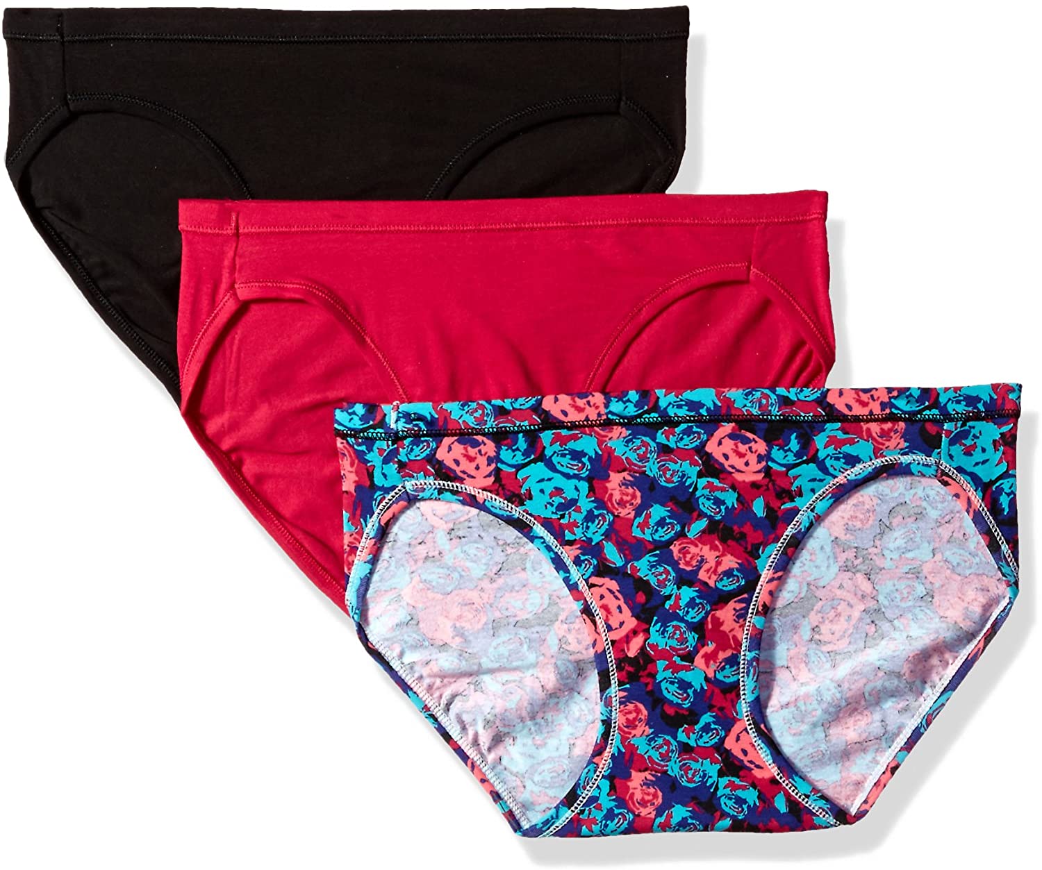 Price:$9.54 Hanes 3-Pack Comfort Soft Stretch Bikini, Assorted, 8 at Amazon Women’s Clothing store  Bikini Underwear