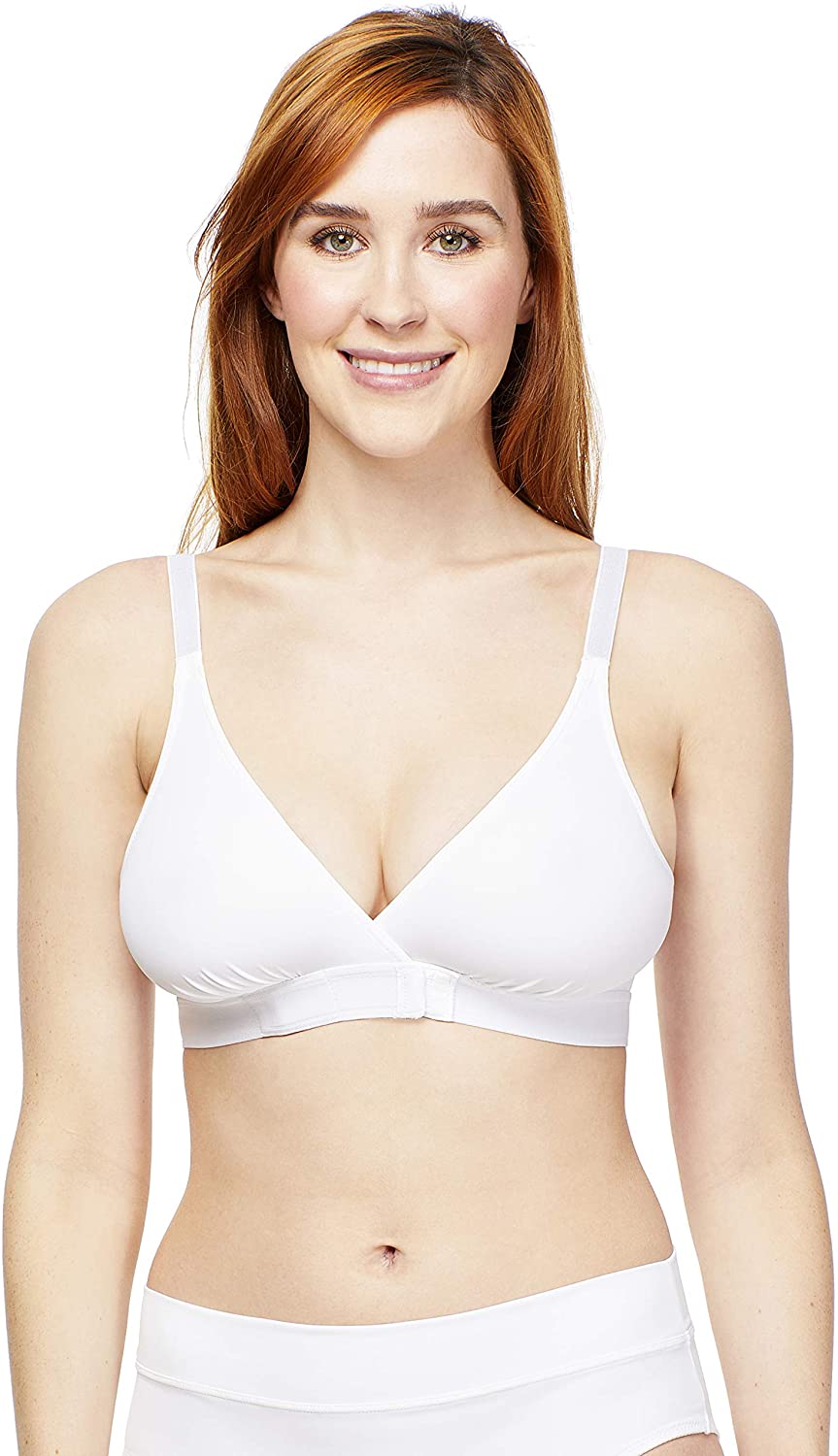 Price:$22.95 Carole Martin Front Closure Bra for Women, Crossover Bra with Enhanced Comfort, Adjustable Full Support Bra with Hook and Eye at Amazon Women’s Clothing store