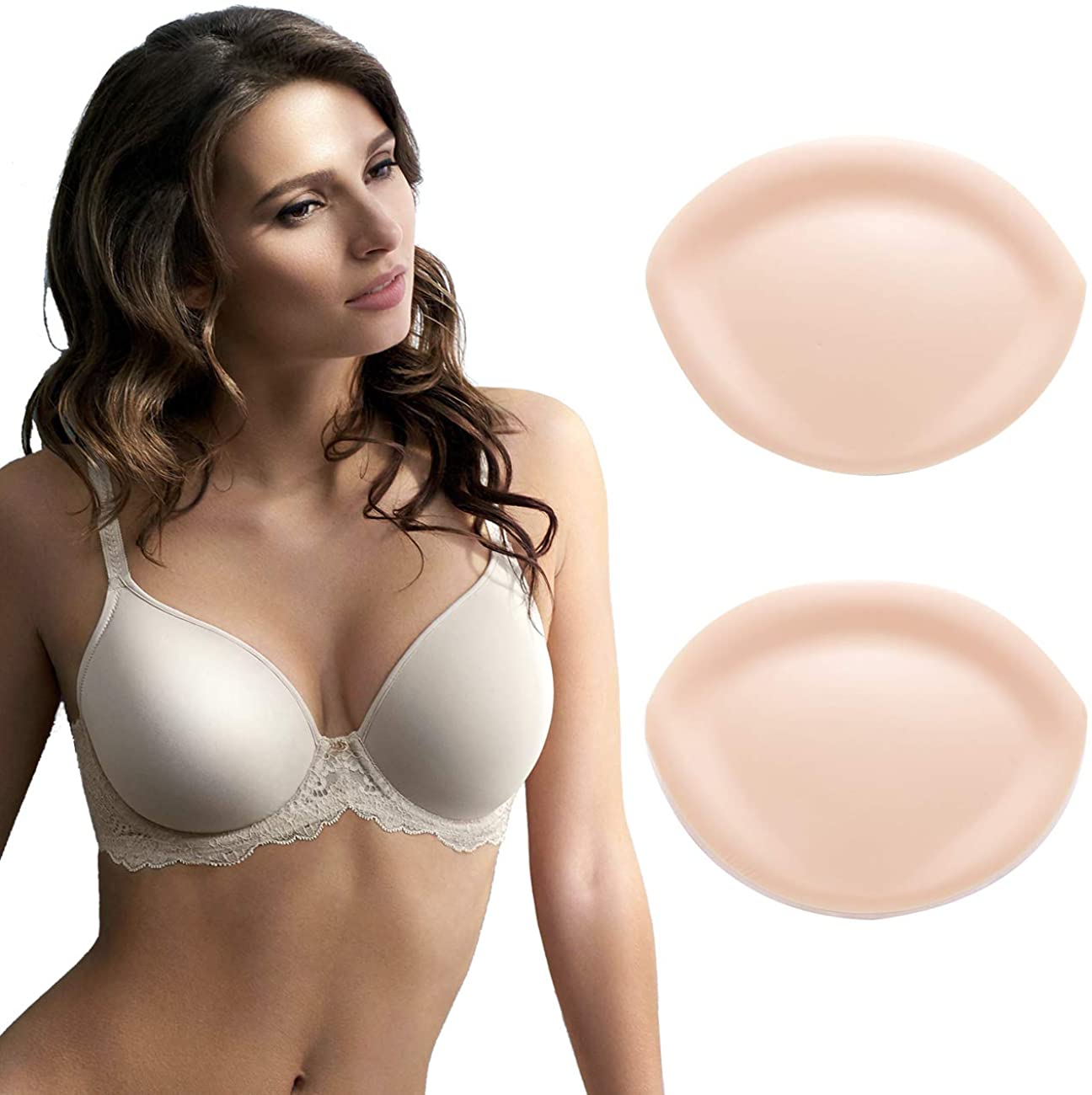 Price:$14.99 Silicone Bra Inserts Large Bra Inserts Silicone Add 2 Cup Size Bra Padding Bust Enhancer at Amazon Women’s Clothing store