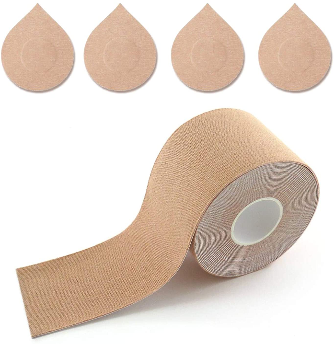 Price:$10.99 Booby Band by Finaderma- Breast Lift Tape- Boob Tape For All Cup Sizes- 4 Colors+ BONUS Pasties Included at Amazon Women’s Clothing store