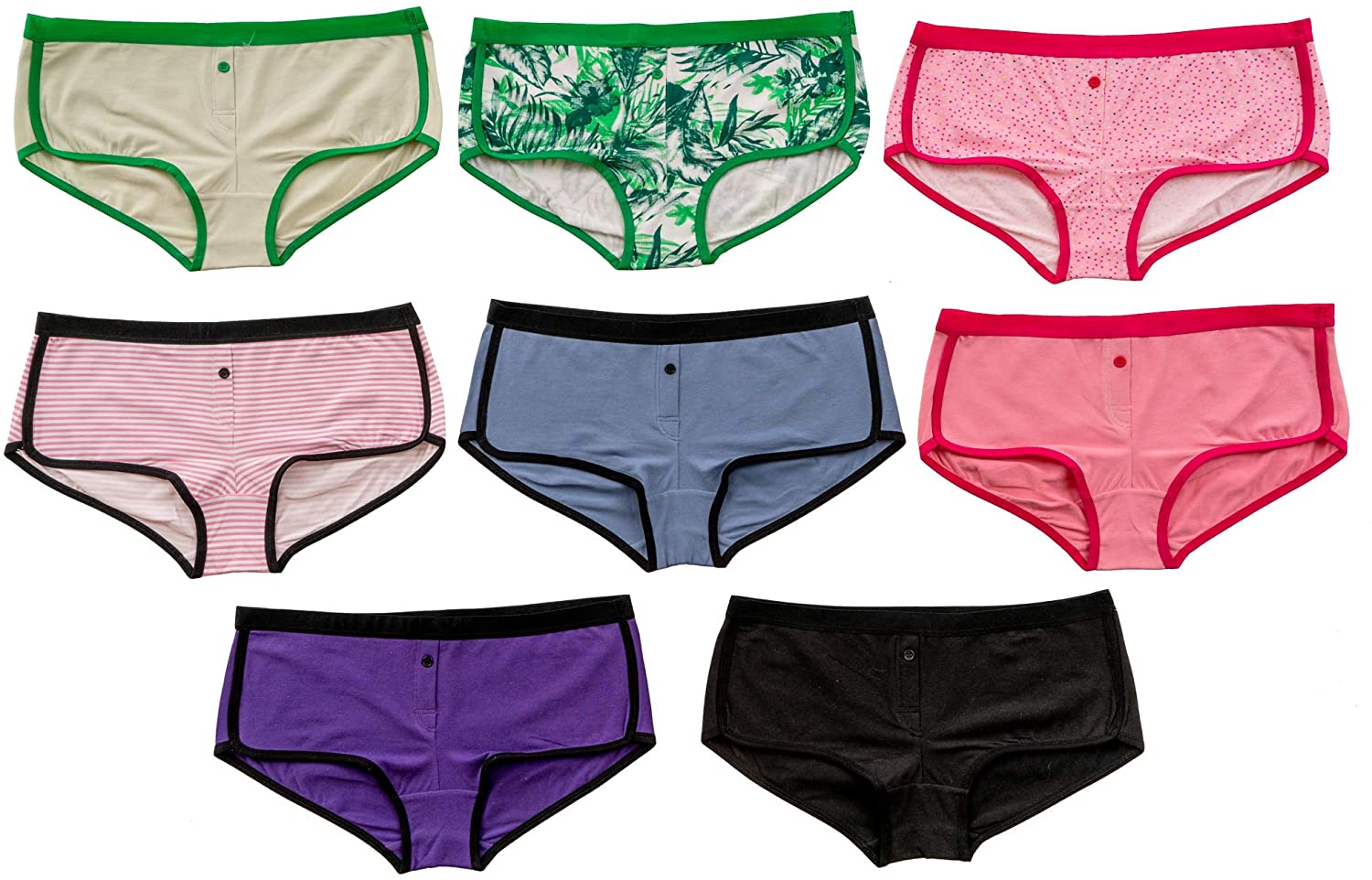 Price:$14.98 Alyce Intimates Womens Cotton Boyshort Panty, Pack of 8 at Amazon Women’s Clothing store