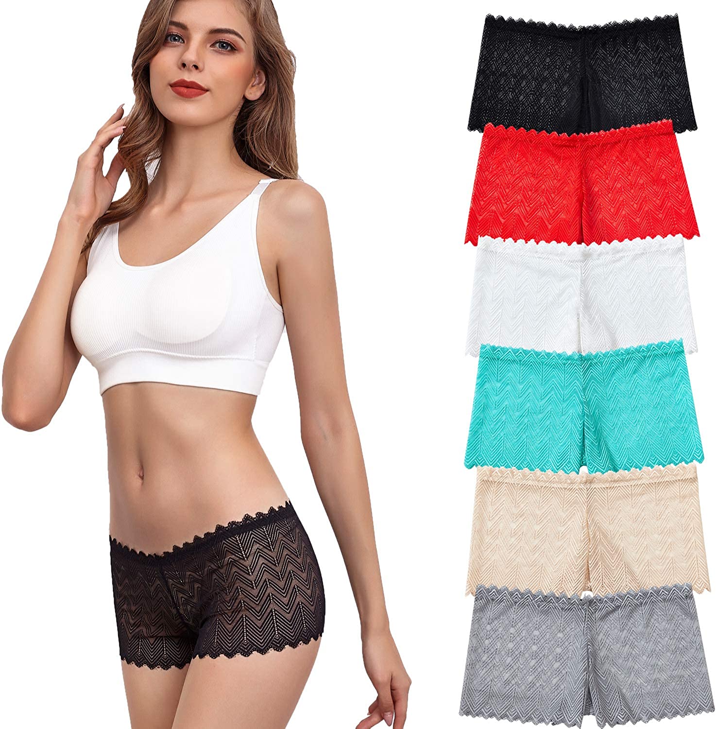 Price:$19.89 Wemoven Women's Lace Underwear Plus Size Boyshort Panties Hipster Panty-6Pack at Amazon Women’s Clothing store