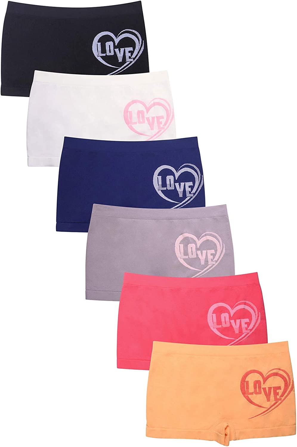 Price:$14.95    WS Women's Seamless Mamia Panties Boy Shorts Stretch Classy Sexy Multi-6 Pack (Aztec-6pack)  Clothing
