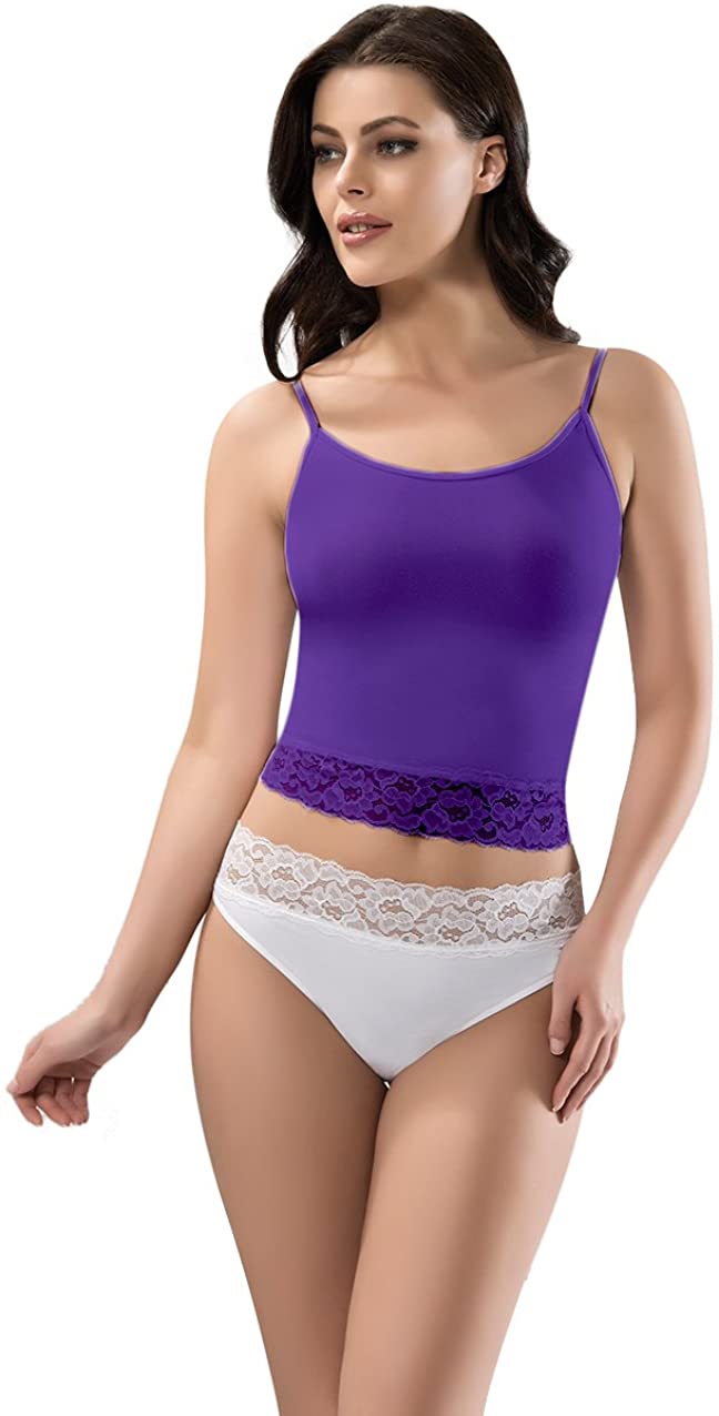 Price:$14.99 NBB Lingerie Women’s Tank Top Camisole Lingerie with Lace Trim and Stretch at Amazon Women’s Clothing store