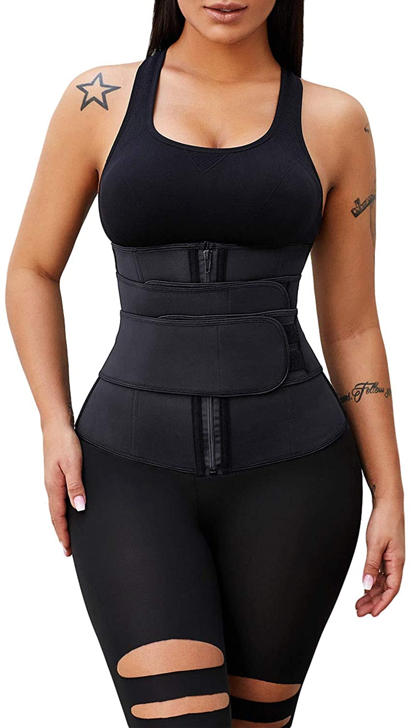 Price:$31.99    Actloe Womens Waist Trimmer Belt with Zipper Waist Cincher Corset for Weight Loss  Clothing