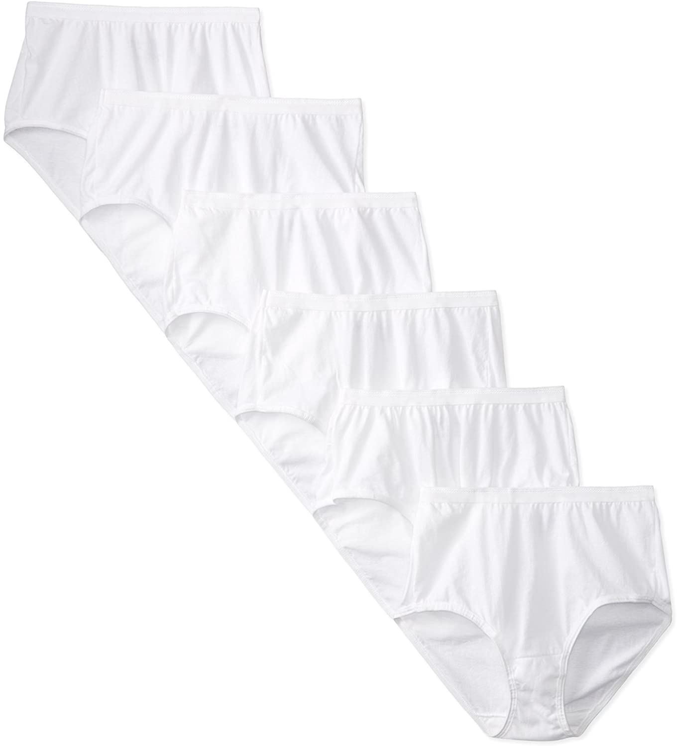 Price:$16.84    Fruit of the Loom Women's 6-Pack Cotton Brief Panty (8, WHITES)  Clothing