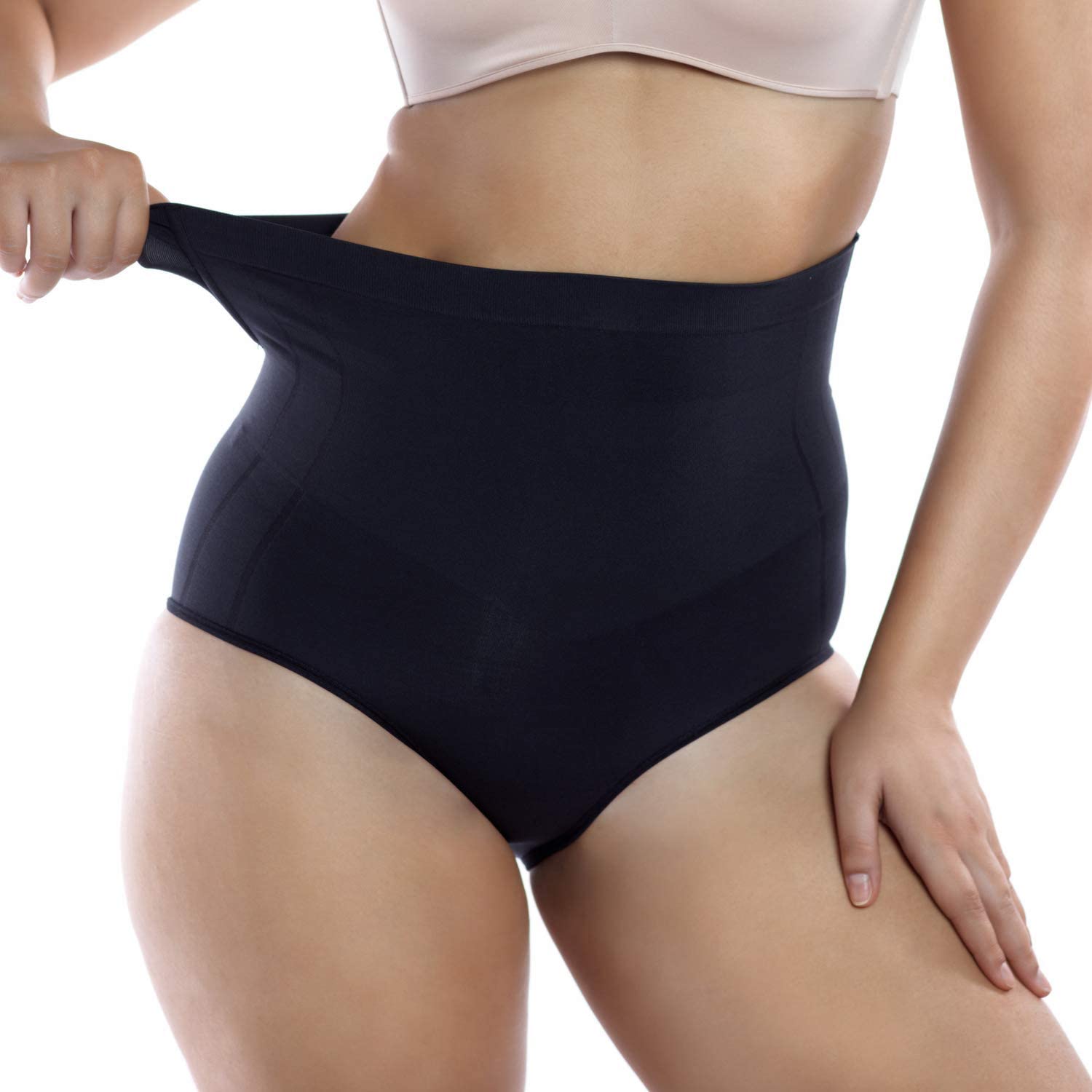 Price:$16.99 +MD Womens Mid Waist Tummy Control Underwear Body Shaper Shorts Panties Seamless Shapewear Butt Lifter Panty at Amazon Women’s Clothing store
