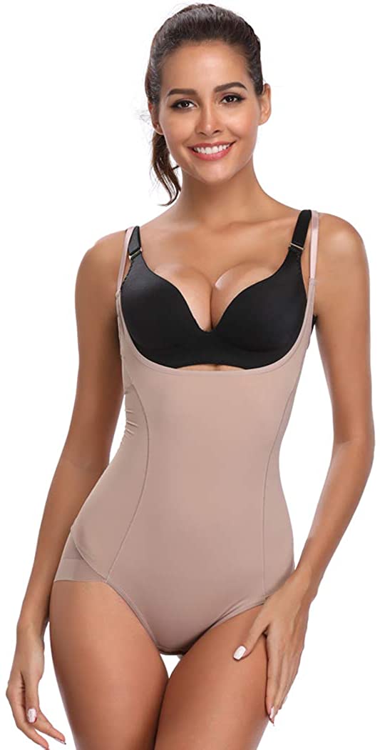 Price:$18.99 Shapewear Bodysuit for Women Seamless Firm Control Open Bust Body Shaper Bodysuit at Amazon Women’s Clothing store