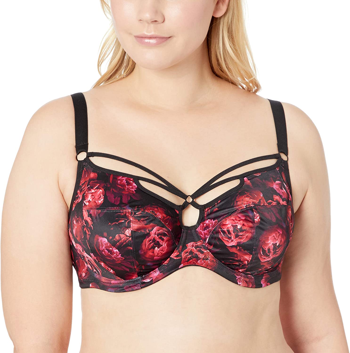 Price:$25.99 Elomi Women's Plus-Size Soraya Strappy Underwire Plunge Bra Bra at Amazon Women’s Clothing store