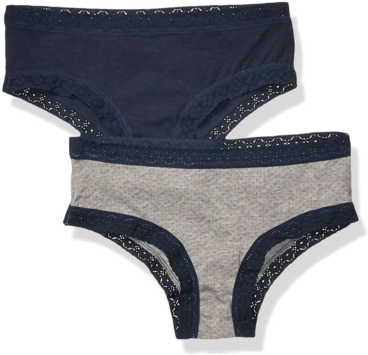 Price:$11.11    Tommy Hilfiger Women's Cotton Cheeky Bikini with Lace Underwear Panty, Multipack & Single  Clothing