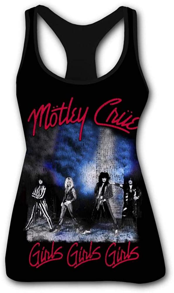 Price:$20.50 Crue-Nikki-Sixx Top Women's Waistcoat Tank Vest Sleeveless T-Shirt Tank Tees Jogger Summer at Amazon Women’s Clothing store