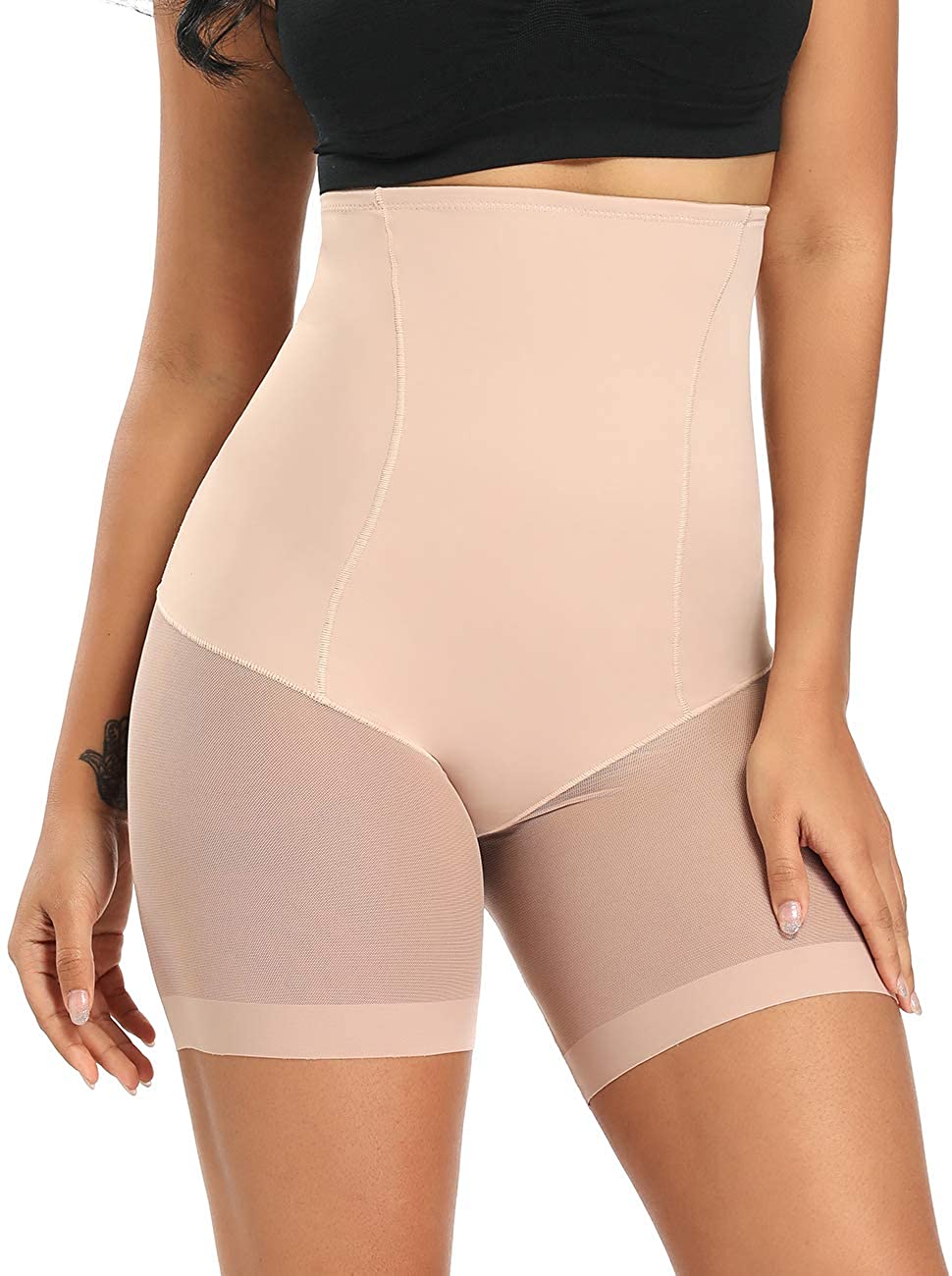 Price:$11.99 Slip Shorts for Under Dresses Tummy Control Panties High Waisted Shapewear Underwear for Women at Amazon Women’s Clothing store