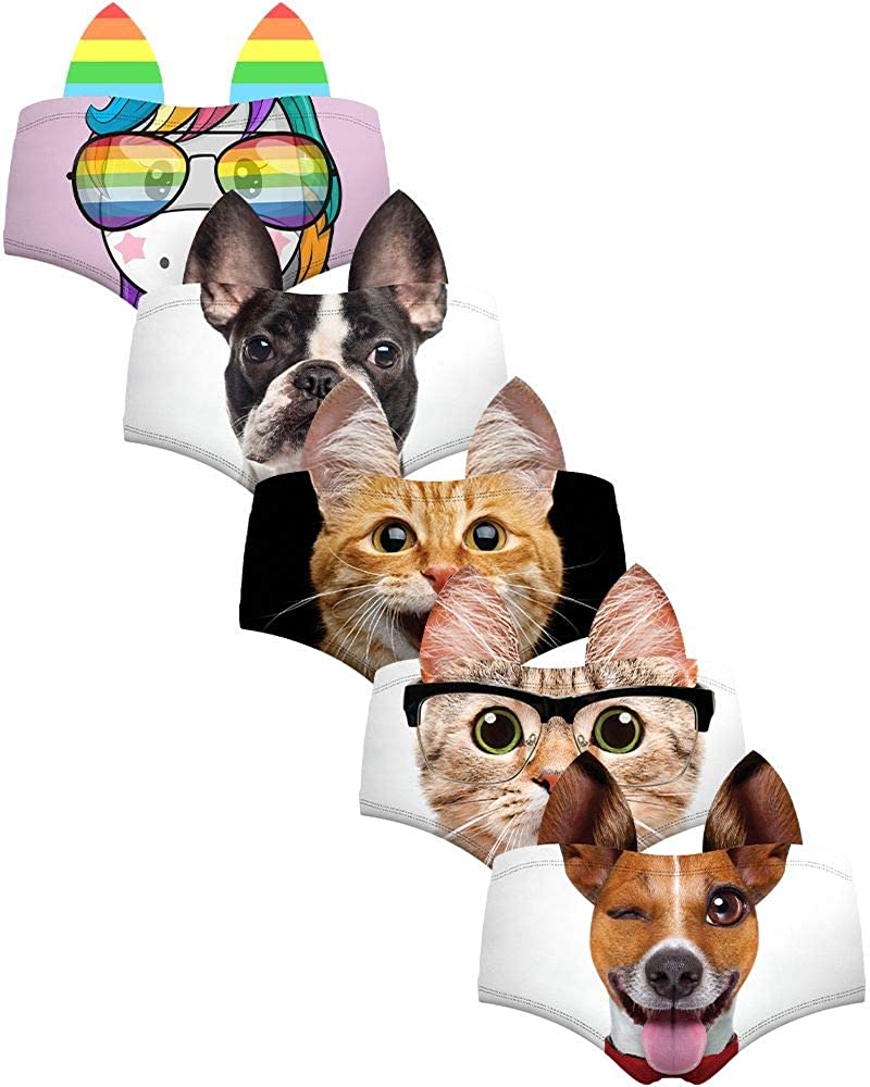 Price:$3.99 Women's 3D Funny Animal Look Underwears Sexy Naughty Briefs with Cute Ears at Amazon Women’s Clothing store