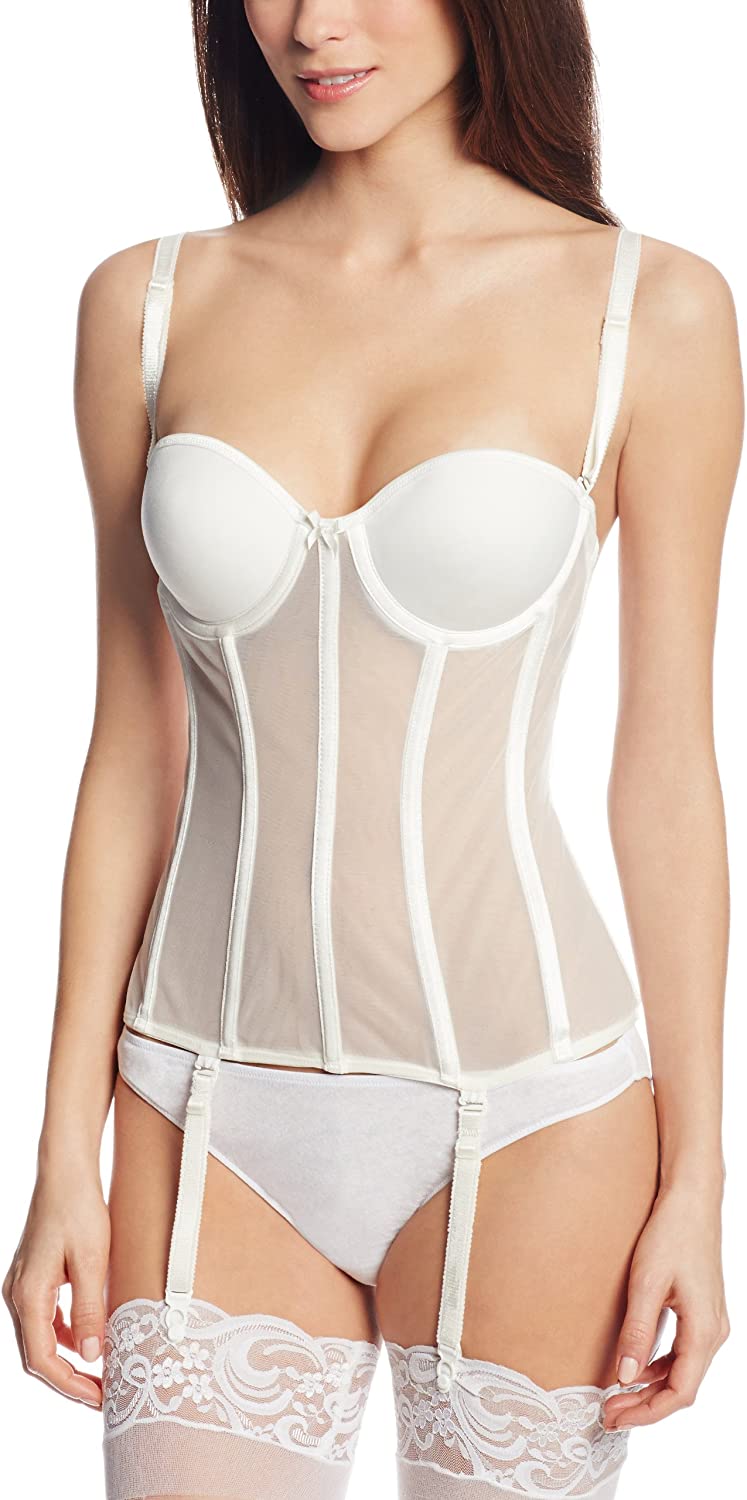 Price:$16.80 Carnival Women's Full figure Seamless Molded Sheer Corset Bra at Amazon Women’s Clothing store