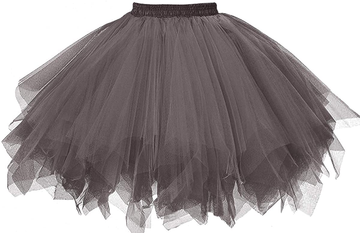 Price:$19.88    GOOBGS Musever 1950s Vintage Ballet Bubble Skirt Tulle Petticoat Puffy Tutu  Clothing