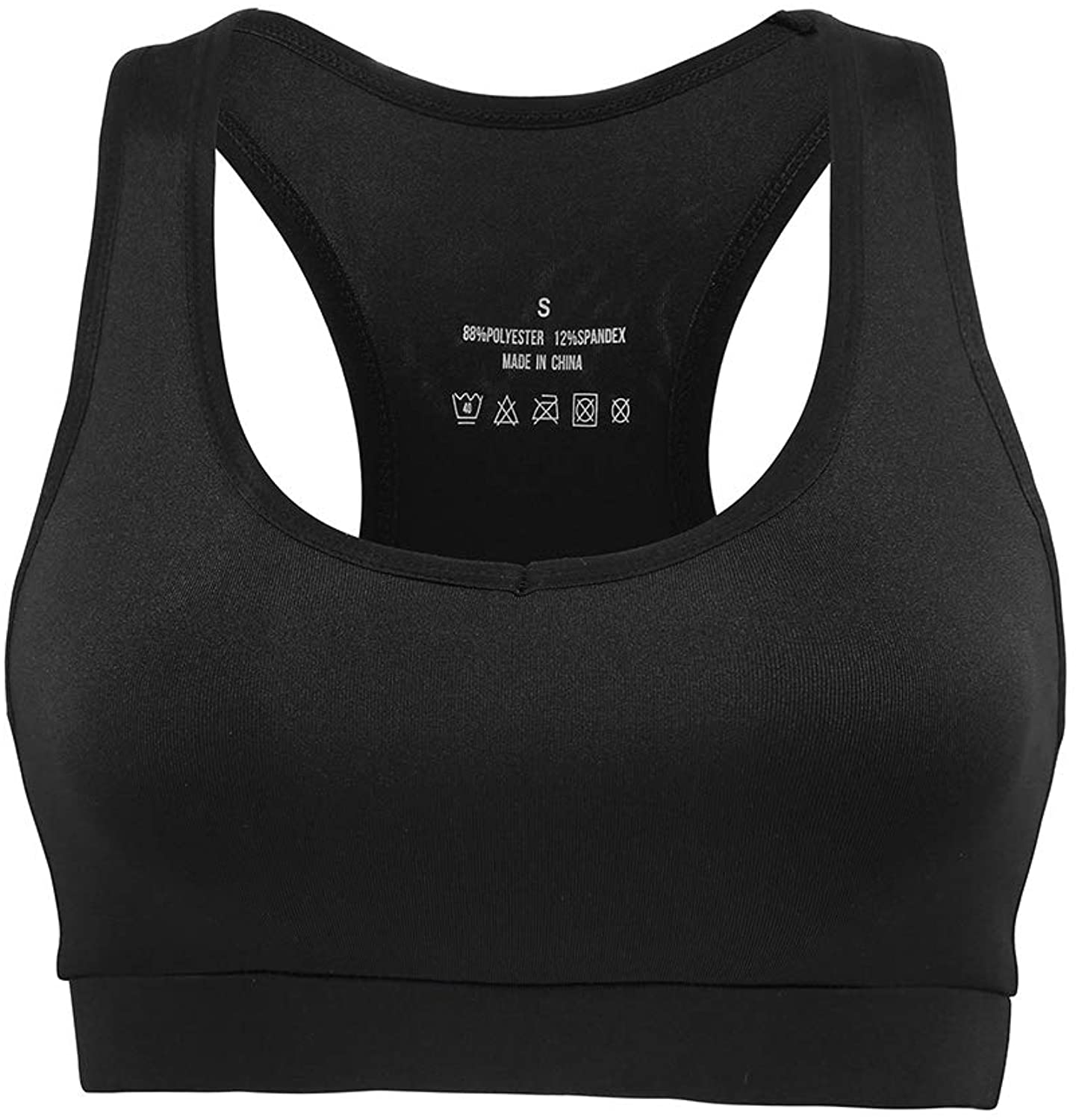 Price:$13.99    EILYEE Women Racerback Sports Bras - Medium Impact Removable Pads Workout Yoga Gym Bra  Clothing