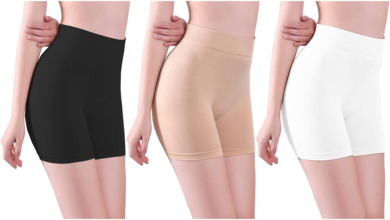 Price:$8.99 KINYAOYAO Women's Comfortable Seamless Smooth Slip Shorts for Under Dresses at Amazon Women’s Clothing store