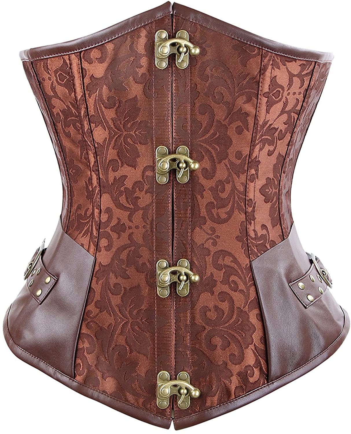 Price:$1.99 Blidece Women's Fashion PU Leather Halter Shoulder Straps Underbust Corset Top at Amazon Women’s Clothing store