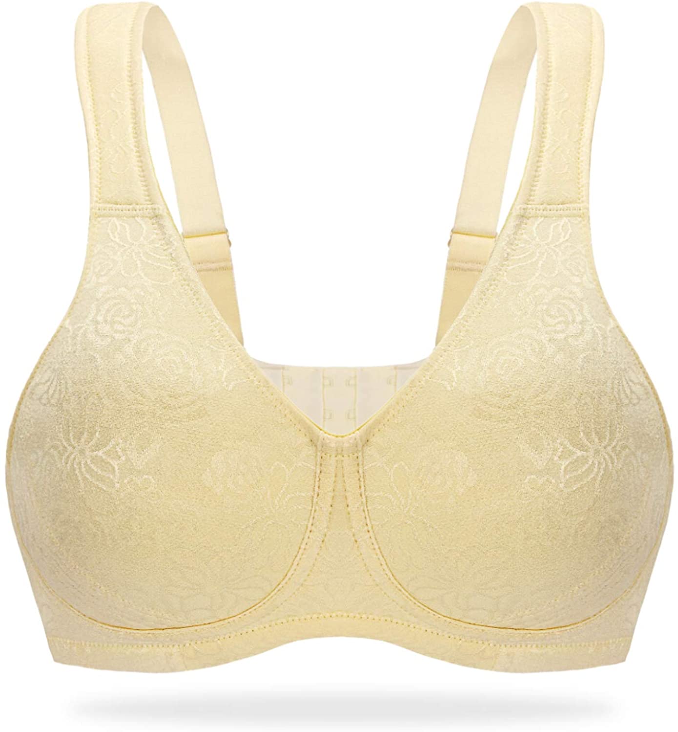 Price:$16.99 Deyllo Women's Minimizer Bra Full Coverage Wirefree Bra Comfort Non Padded at Amazon Women’s Clothing store