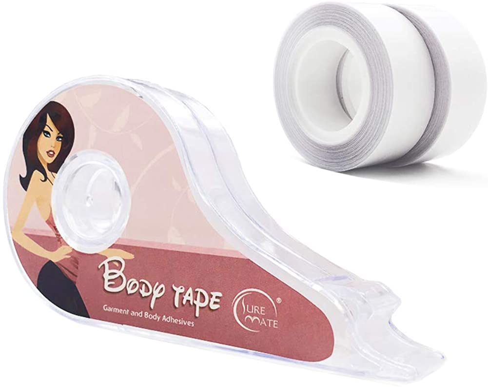 Price:$10.98 Suremate Body Tape, Medical Grade Double Sided Tape with Dispenser for Body and Clothes at Amazon Women’s Clothing store
