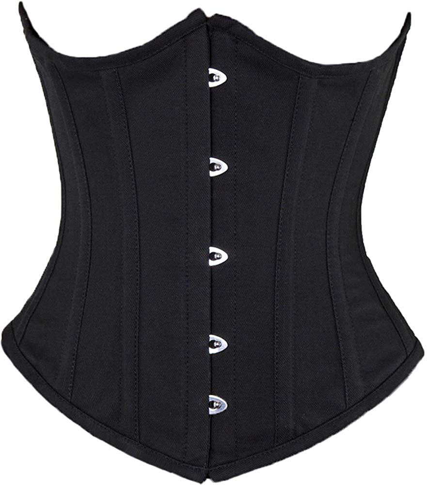 Price:$72.00 Orchard Corset CS-345 Womens Cotton Underbust Original Steel Boned Waist Trainer Corset at Amazon Women’s Clothing store