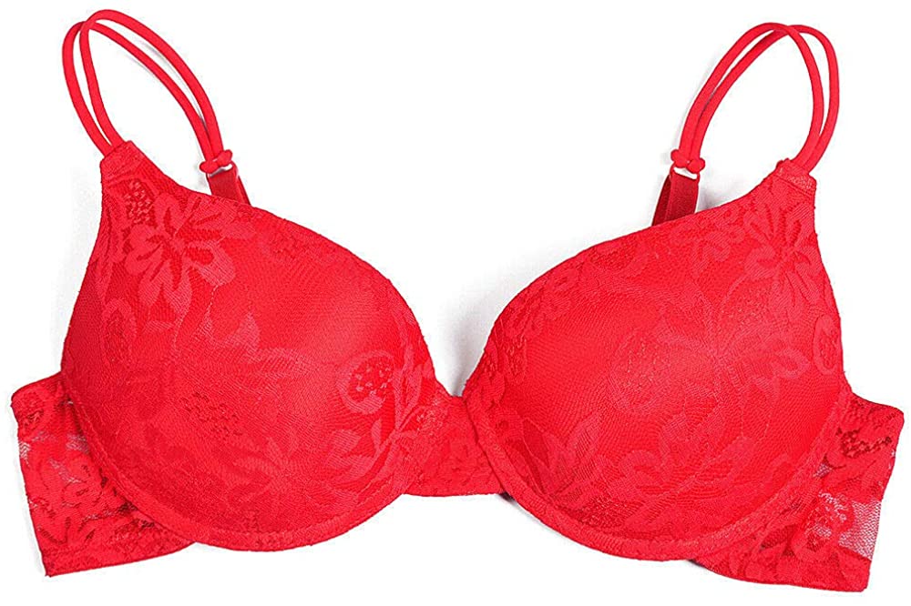 Price:$14.99 Womens Padded Push Up Lace Bra Underwired Demi Add A Cup Comfort Support Plunge at Amazon Women’s Clothing store