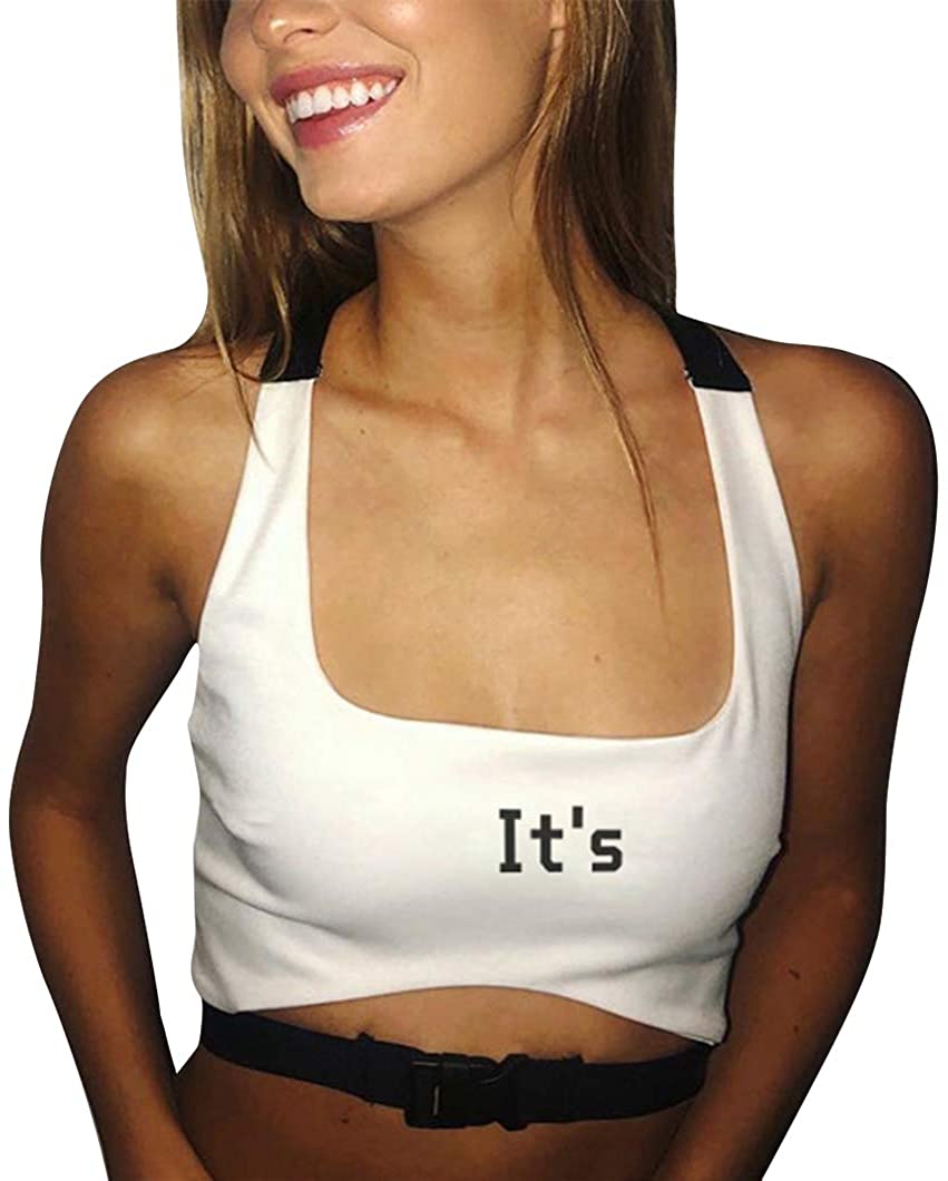 Price:$15.99 Maxrise Women Sexy Adjustable Metal Buckle Crop Tube Top Rave Dance Bandeau Vest Bra at Amazon Women’s Clothing store