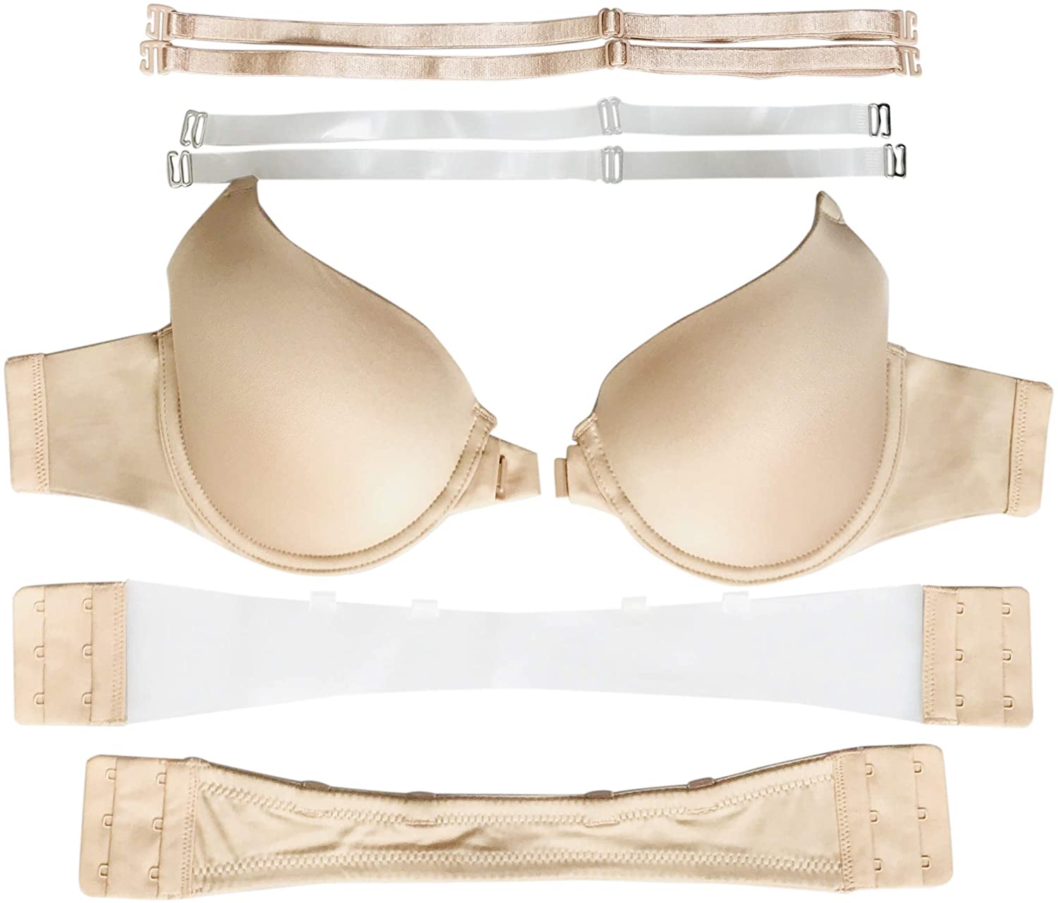 Price:$16.99    Fashion First Aid Fitesse  The Most Versatile Adjustable Convertible Bra w/Clear Straps & Back  Clothing