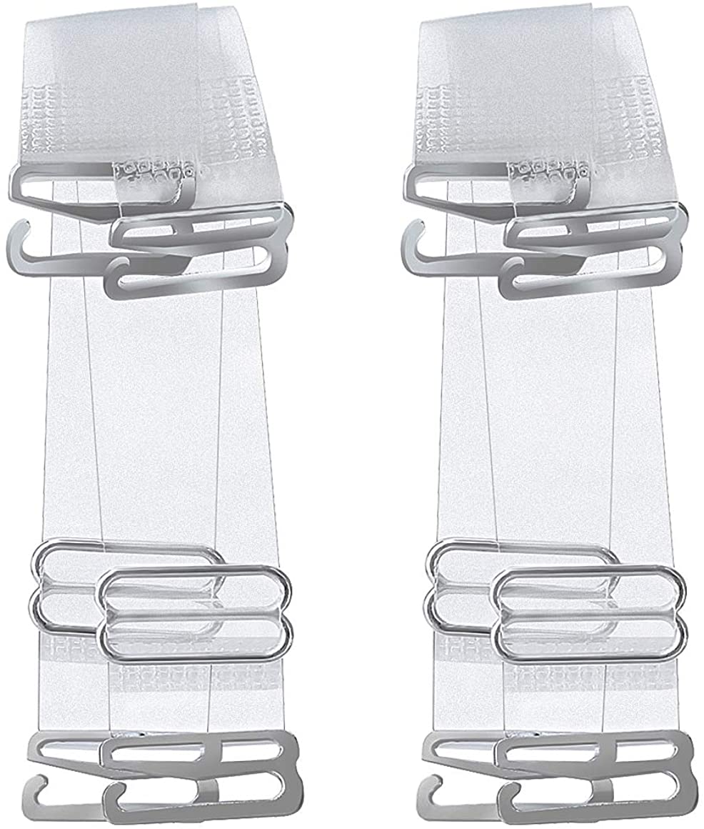 Price:$6.99 Gelma Clear Bra Straps 2 Pairs Invisible Bra Strap Non-Slip Adjustable Bra Straps at Amazon Women’s Clothing store