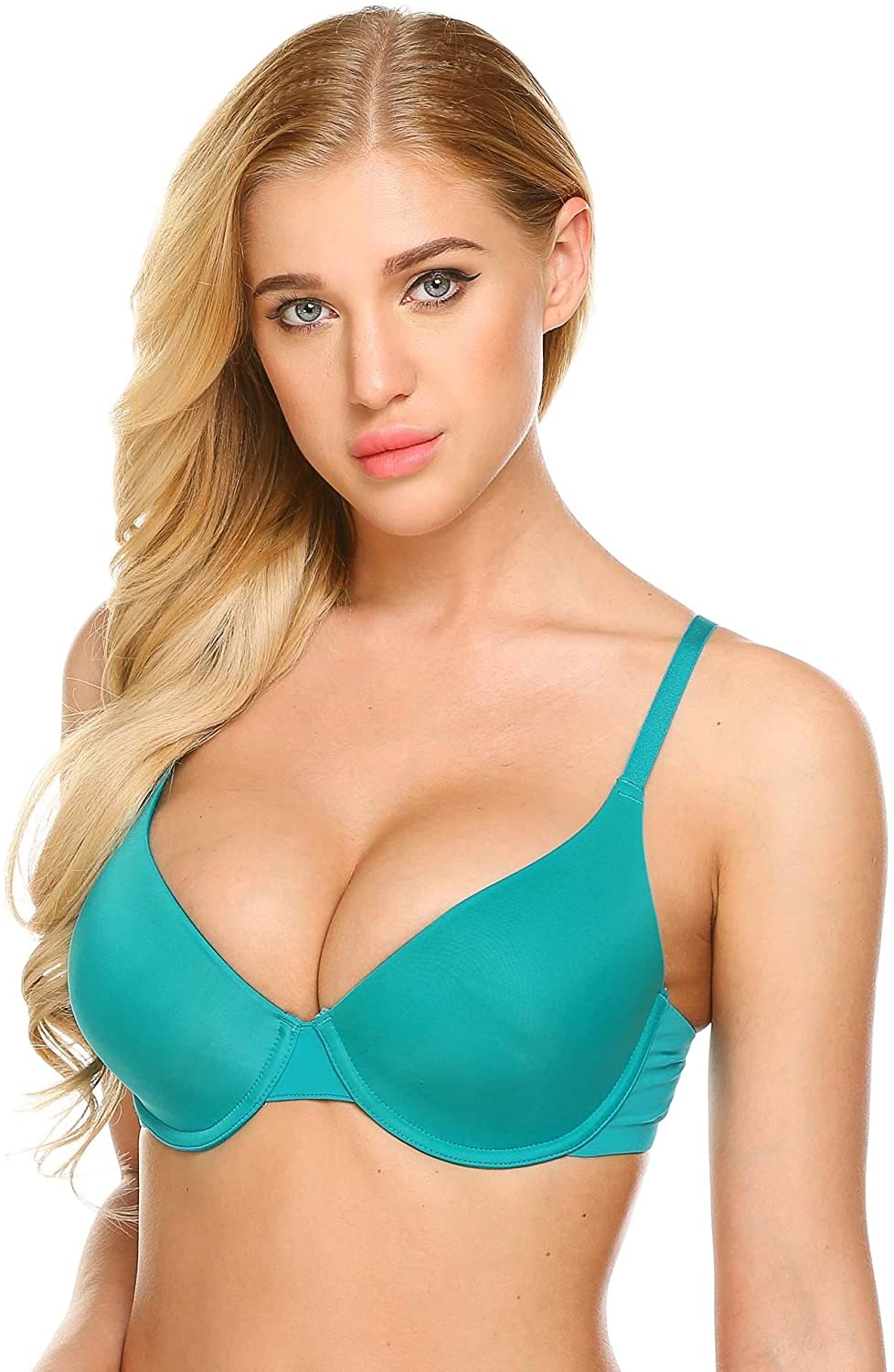 Price:$7.56 luxilooks Babylea Women's Comfort Underwire T-Shirt Bra Posture Corrector Everyday Basic Push up Bras (Full Cup 32A-38DD) at Amazon Women’s Clothing store
