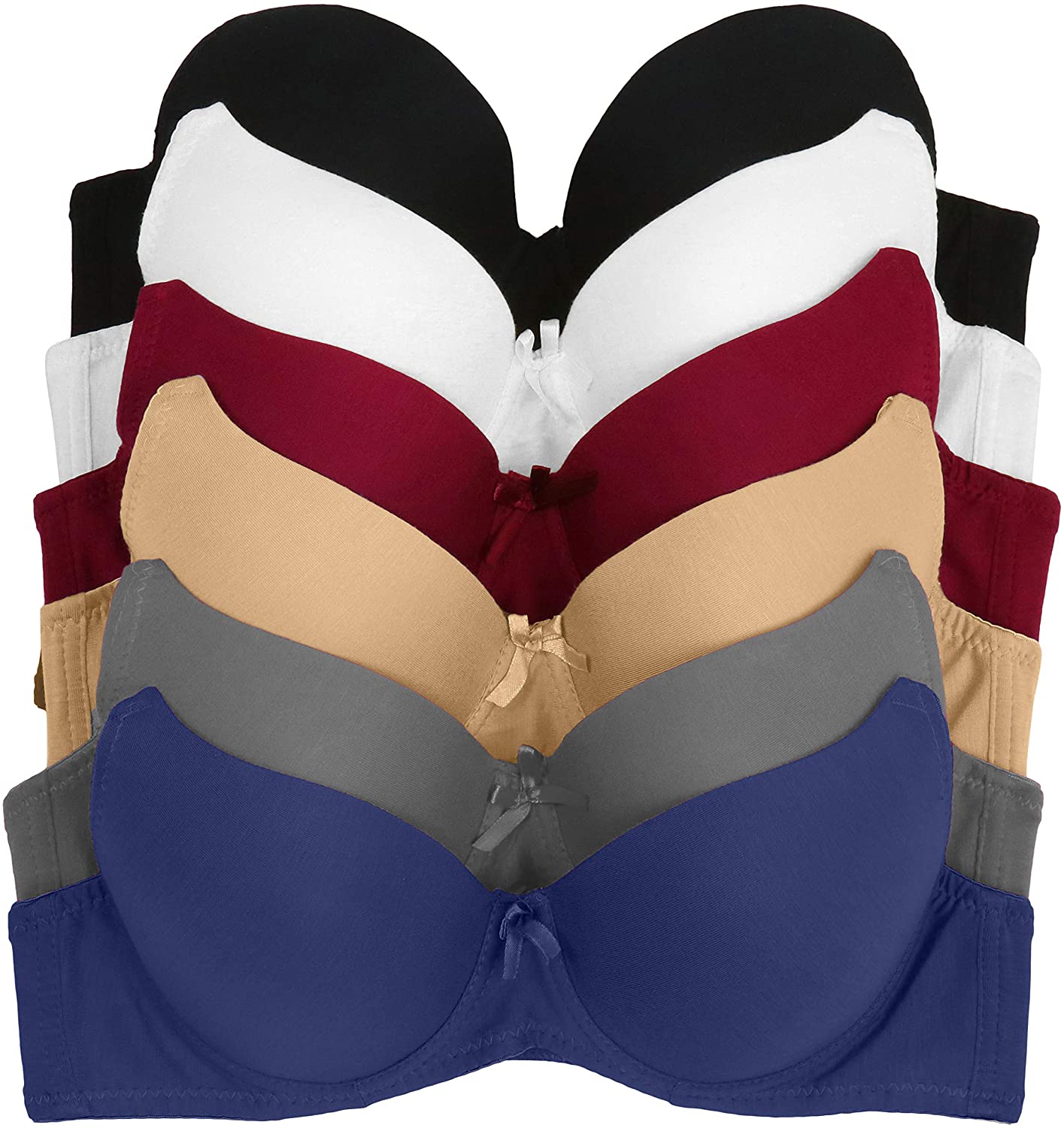 Price:$24.97 ToBeInStyle Women's Pack of 6 Padded Bras w/Adjustable Shoulder Straps at Amazon Women’s Clothing store