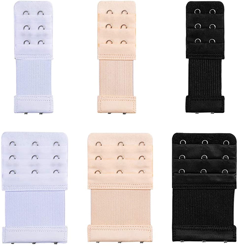Price:$3.79 Women's Elastic Bra Extenders, 6 Pcs Stretchy Bra Extension Strap 2 Hooks /3 Hooks Lingerie Room Brassiere Band Extender at Amazon Women’s Clothing store