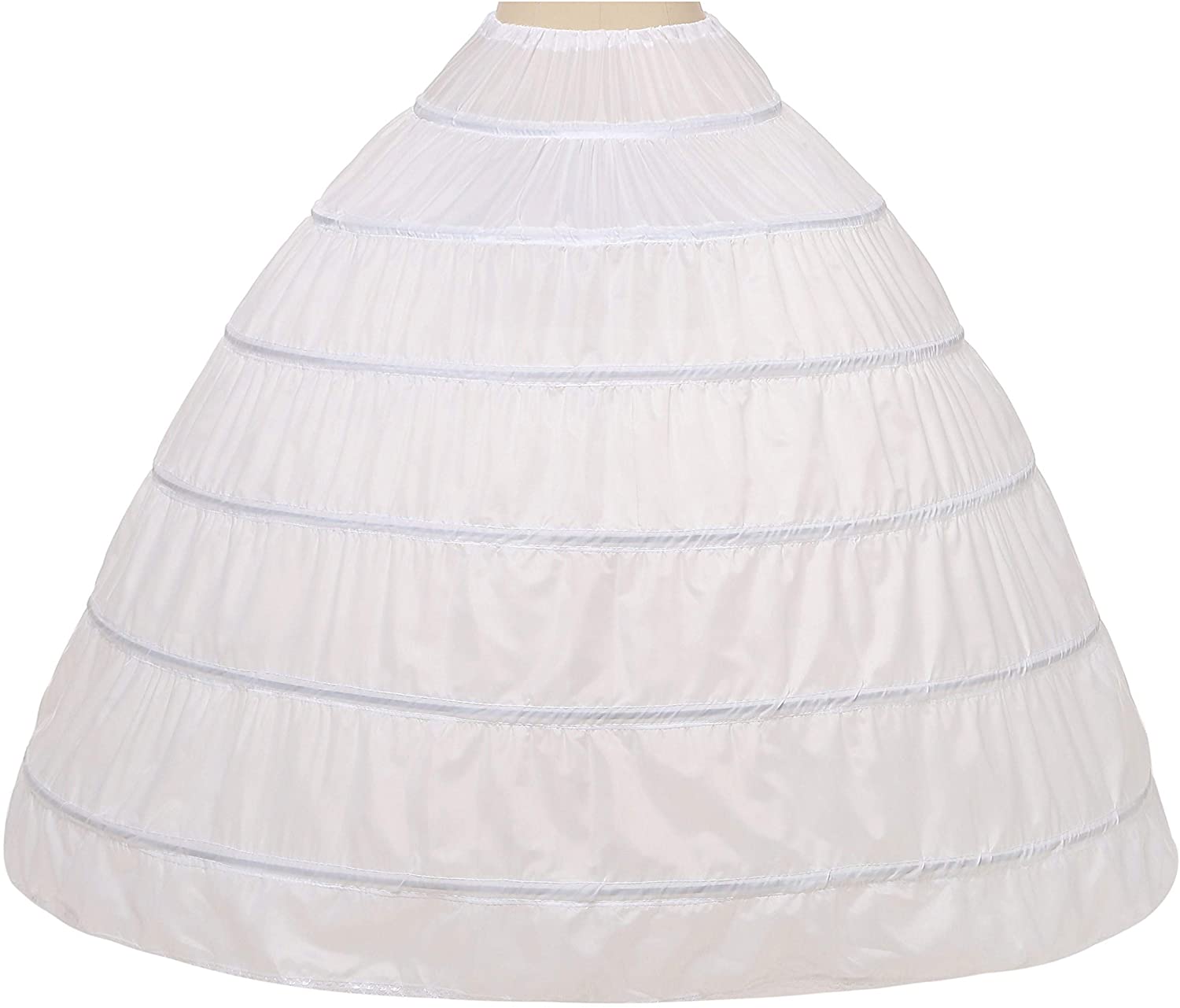 Price:$18.99 Noriviiq Womens 6 Hoop Skirt Floor Length Crinoline Petticoat for Quinceanera Dress White at Amazon Women’s Clothing store