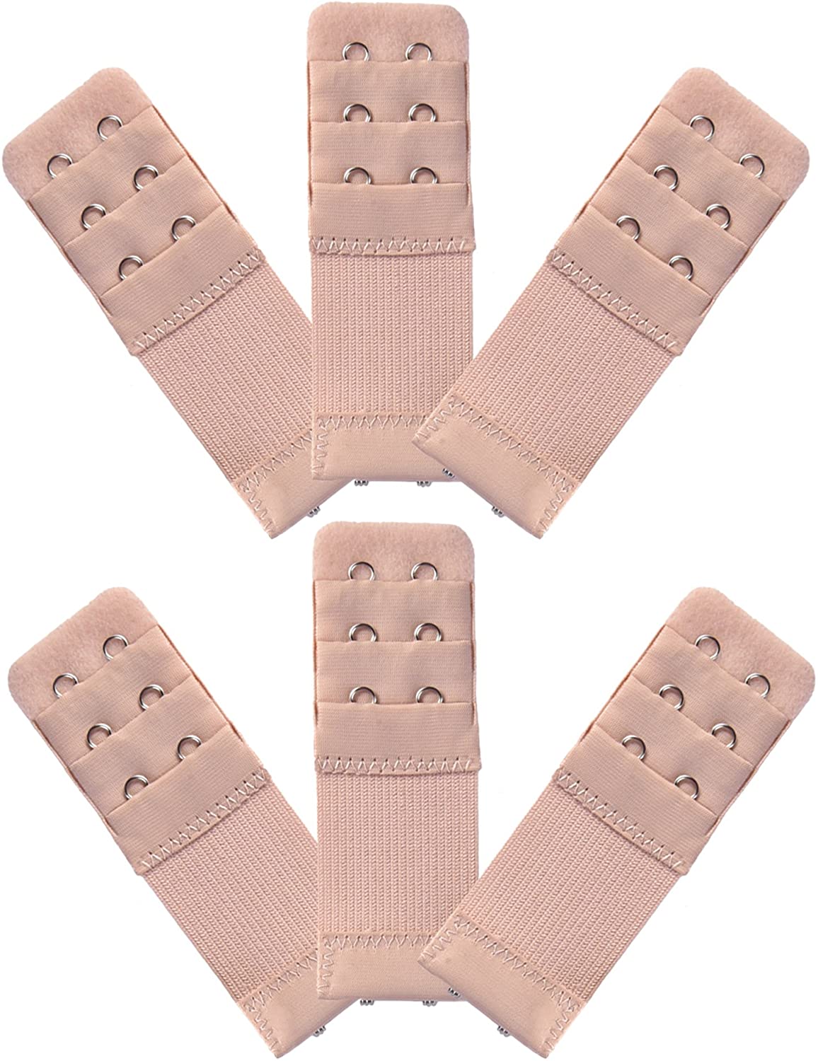 Price:$8.59 EBOOT 6 Pieces Women's Bra Extender Bra Extension Strap (Skin Color, 3 Rows 2 Hooks) at Amazon Women’s Clothing store