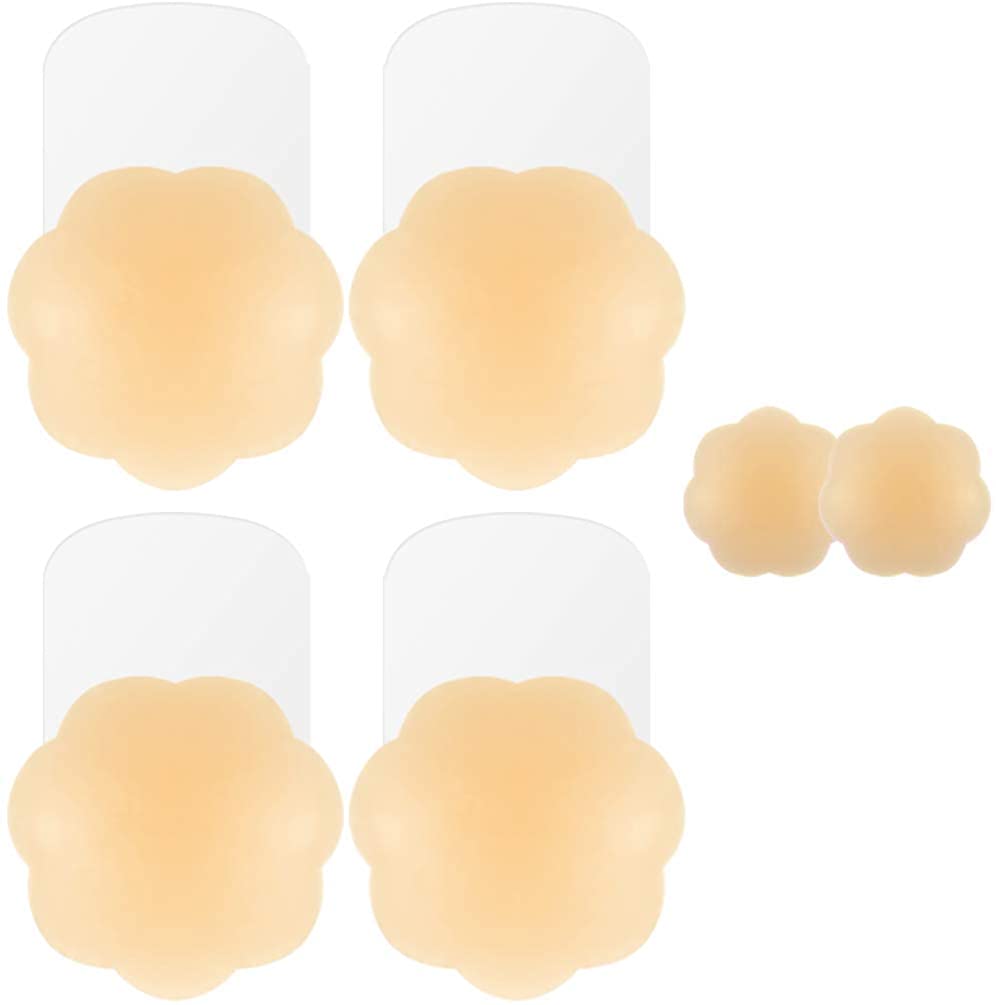 Price:$15.99 Niidor Reusable Pasties Adhesive Silicone Pasties Bra (2 Pairs Flower Shape) at Amazon Women’s Clothing store