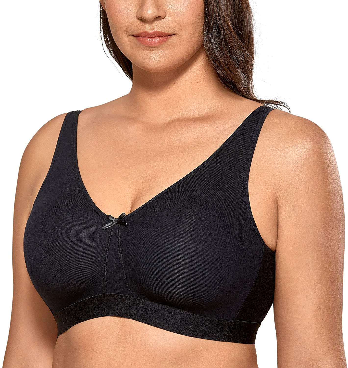 Price:$23.99 AISILIN Women's Wireless Bra Plus Size Sleep Cotton Unlined Comfort Support at Amazon Women’s Clothing store