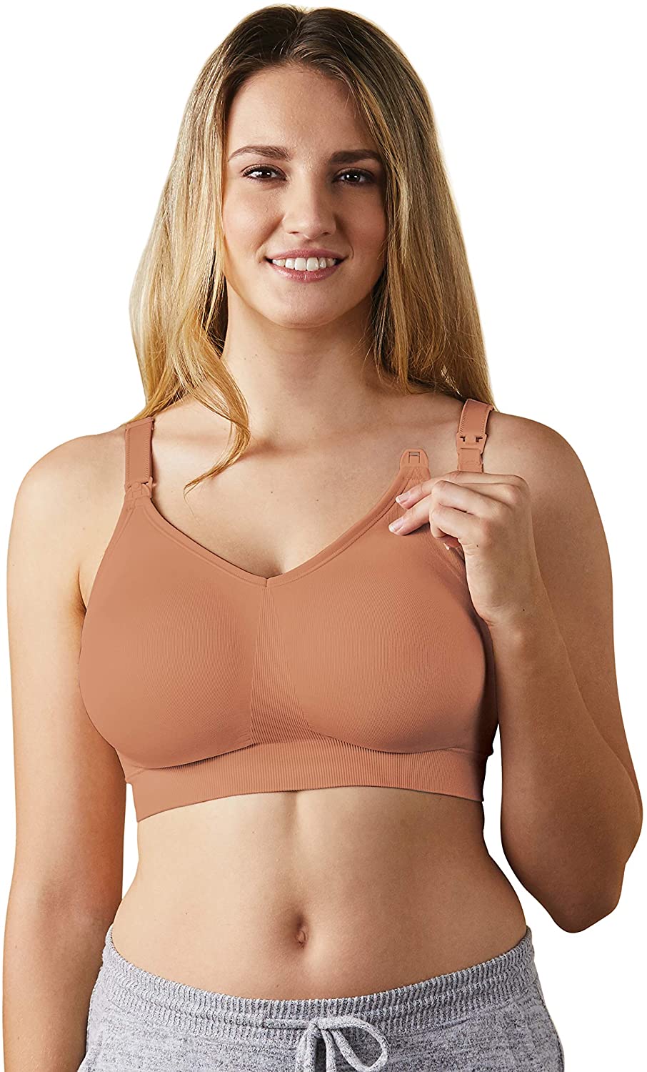 Price:$44.10 BRAVADO! DESIGNS Women's Body Silk Seamless Nursing Bra and Maternity Bra, Cinnamon, Large at Amazon Women’s Clothing store