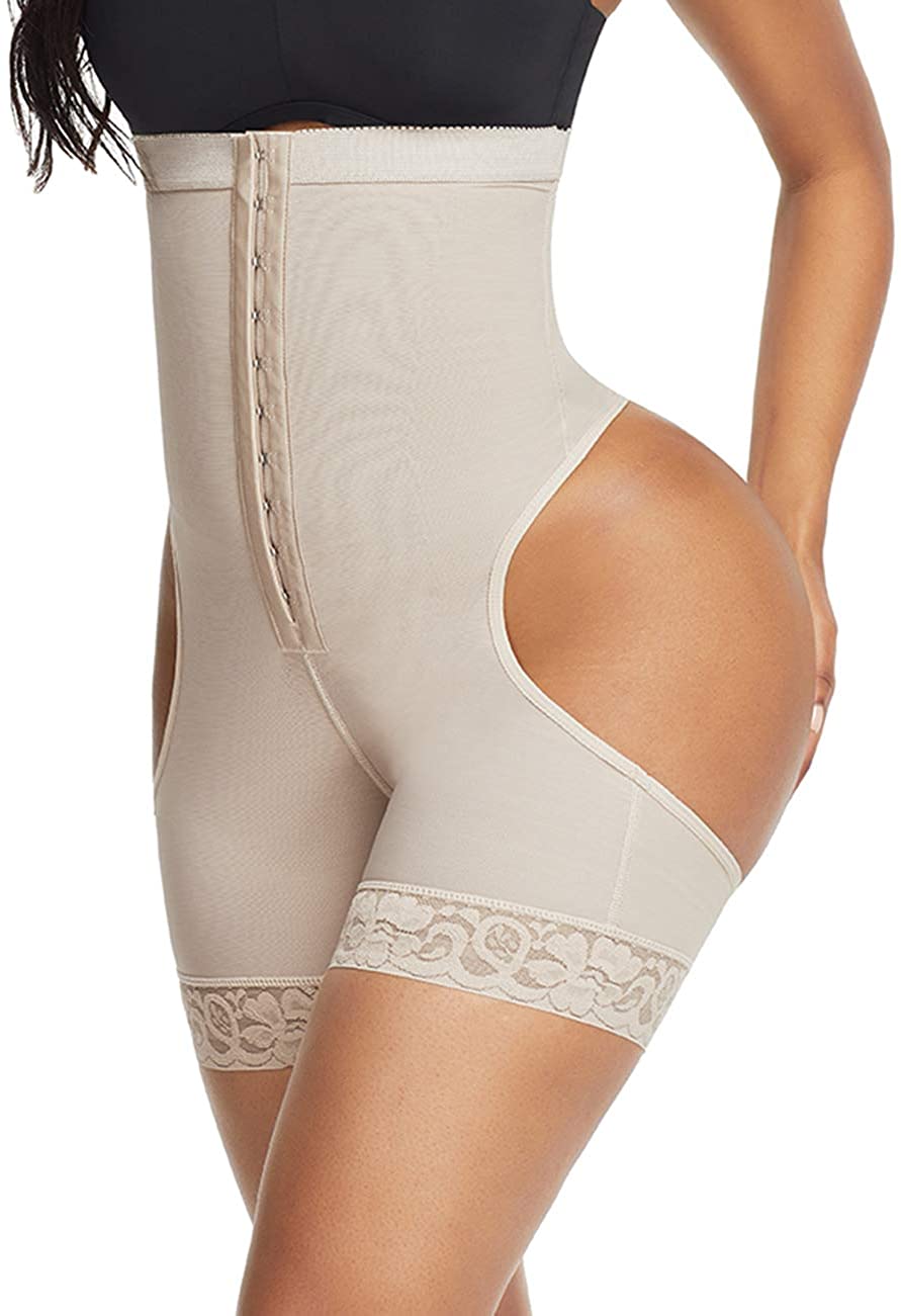 Price:$24.99 Lover-Beauty Women's Tummy Control Body Shaper High Waist Shapewear Thigh Slimmer Butt Lifter Control Panties at Amazon Women’s Clothing store