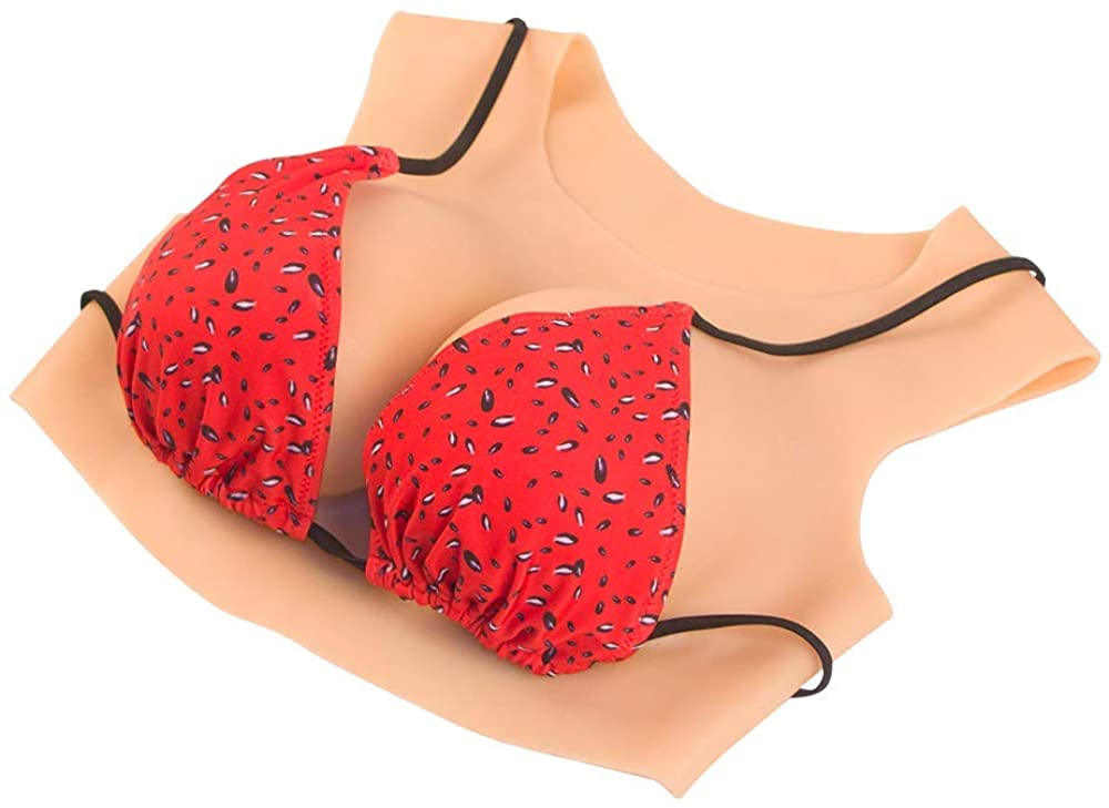 Price:$175.00    Silicone Breast Forms Round Collar Style B-G Cup Fake Breast For Crossdresser Transgender Dragqueen Liquid Gel Filler  Clothing