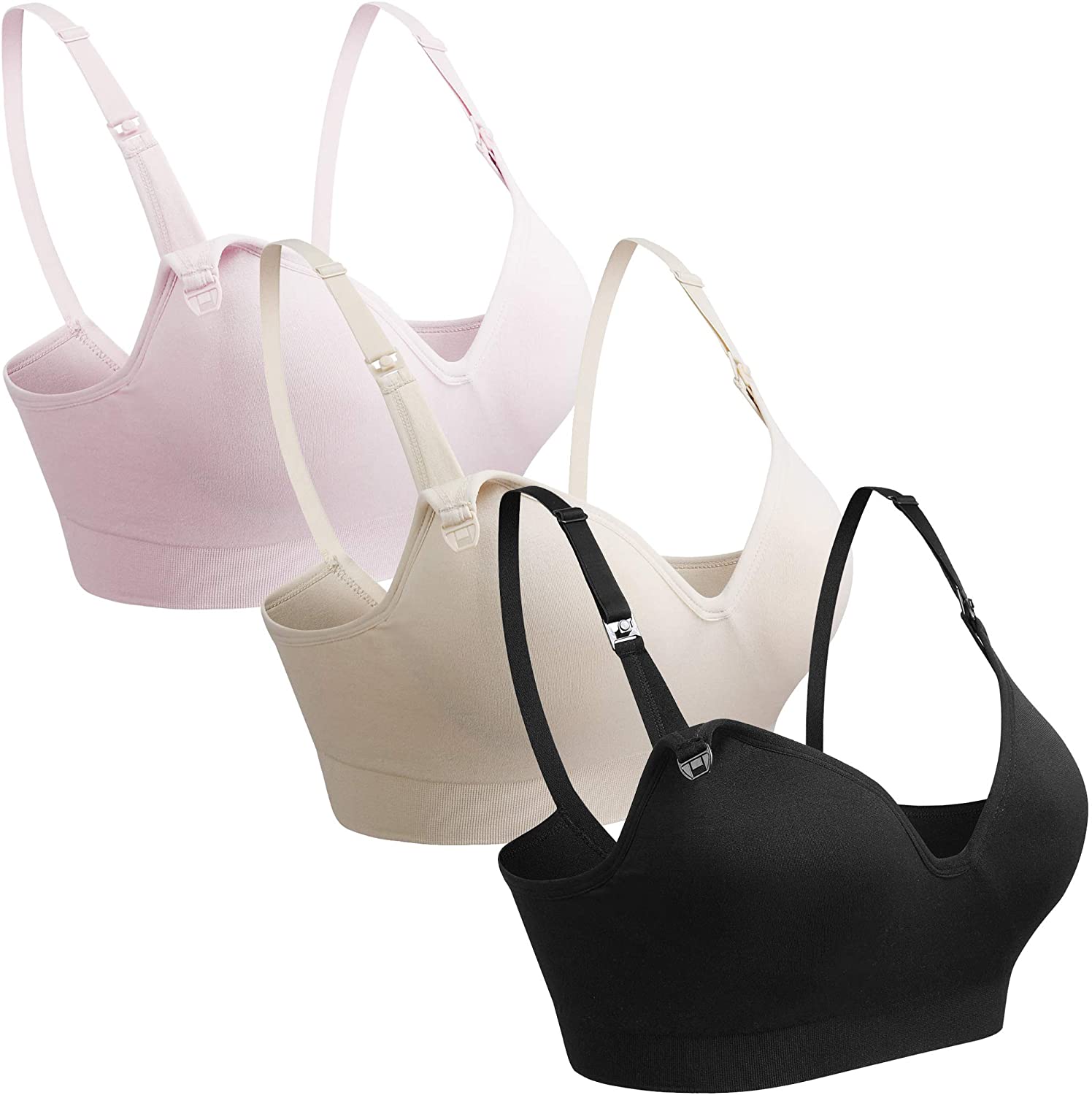 Price:$17.95 GXXGE Womens Seamless Nursing Bra for Breastfeeding Push Up Sleeping Wireless Maternity Bra at Amazon Women’s Clothing store