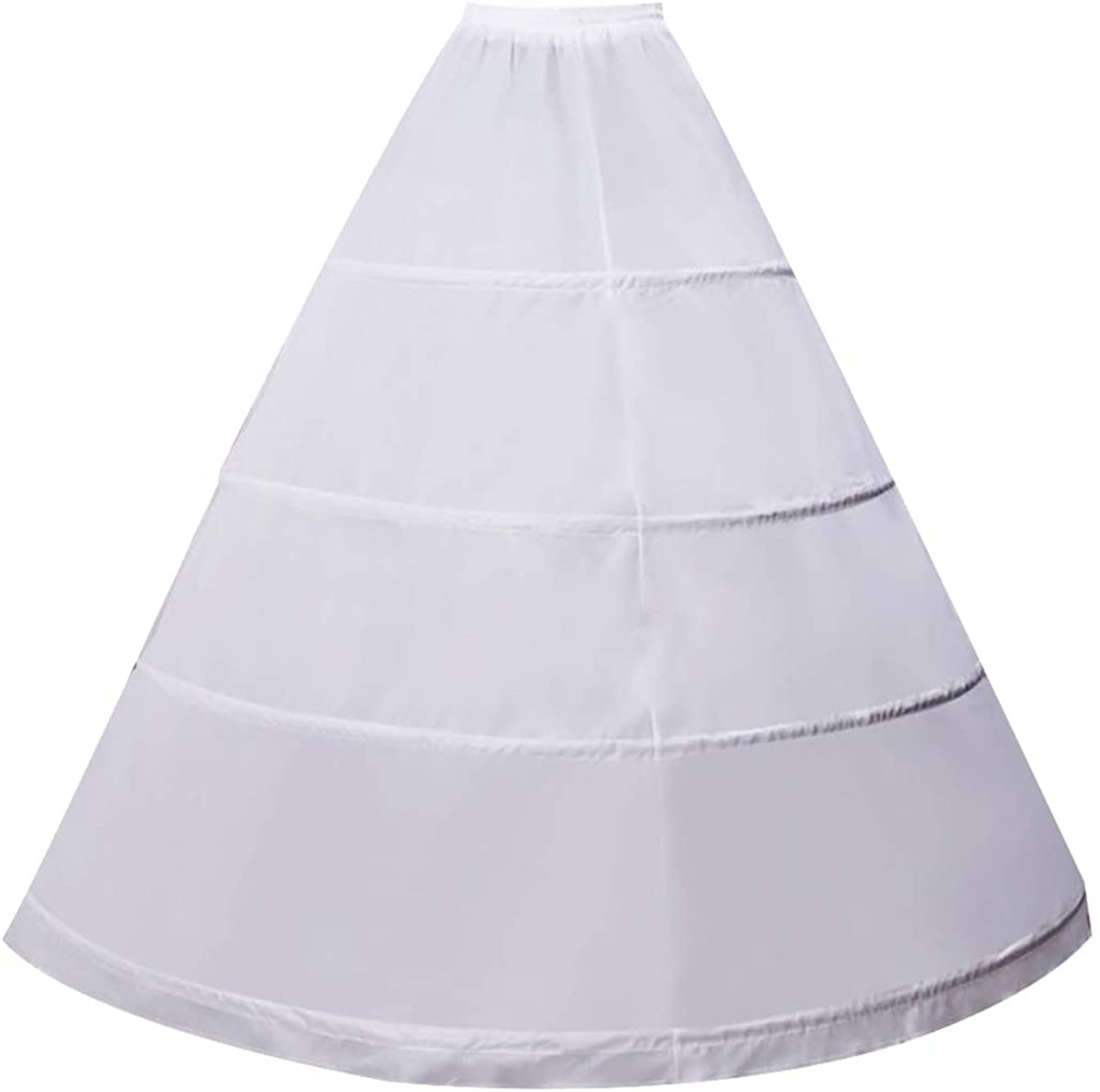 Price:$15.90 YULUOSHA Women Crinoline Petticoat 4 Hoop A-line Skirt Slips Floor Length Underskirt for Wedding Ball Gown Bridal Dress (4 Hoop White) at Amazon Women’s Clothing store