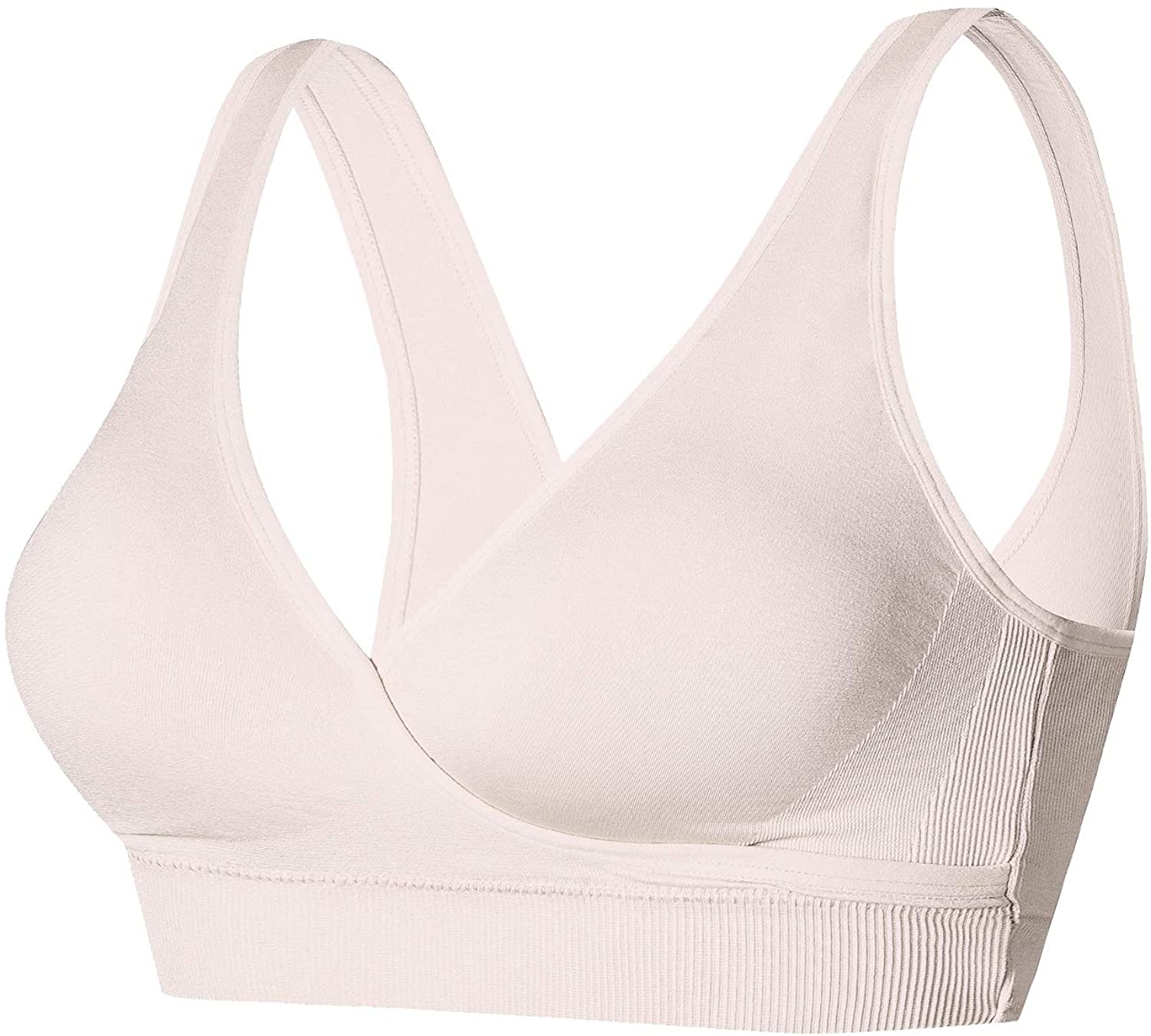 Price:$9.99 HOTFISH Women's Seamless Stretchy Sleep Bras Yoga Gym Activewear Nursing Bra at Amazon Women’s Clothing store
