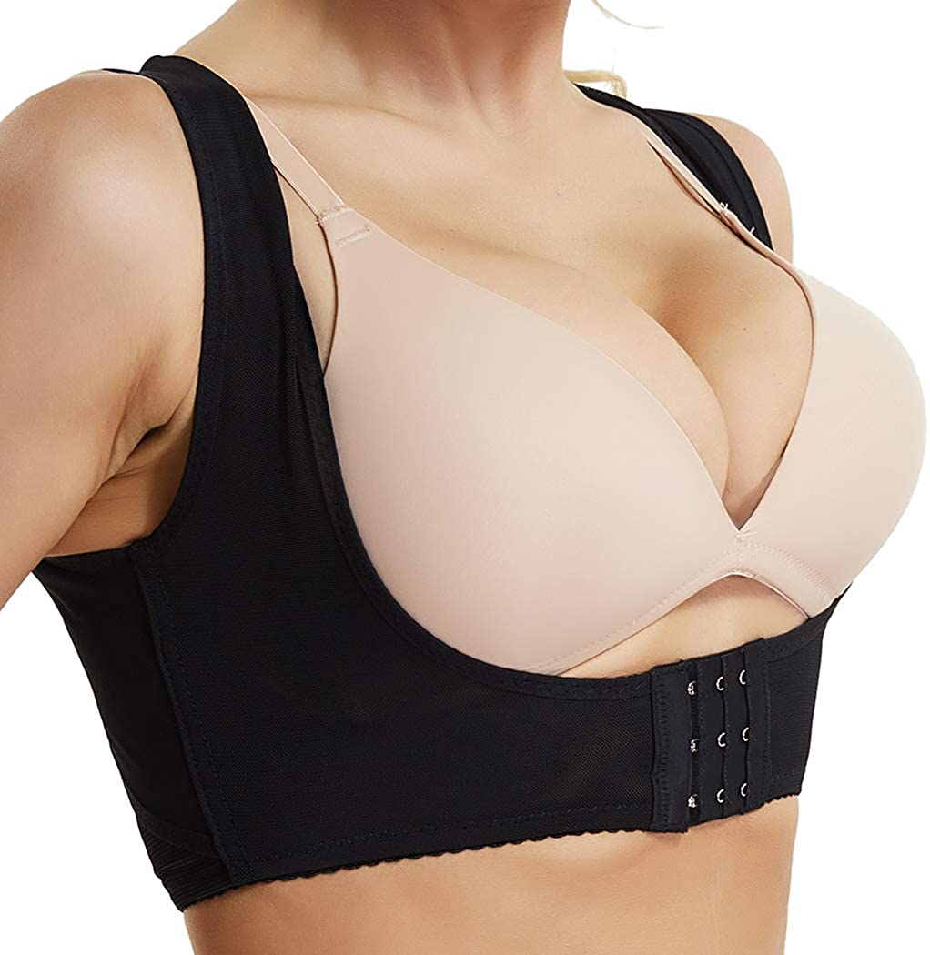 Price:$19.99 WOWENY Chest Brace up Corset Breast Support Posture Brace Bra Shaper X Posture Support Vest Corrector at Amazon Women’s Clothing store