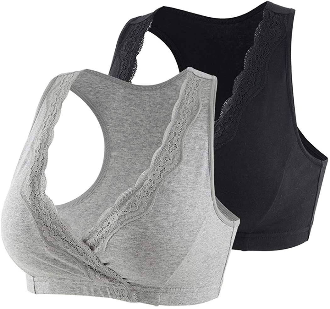Price:$17.99 KUCI Maternity Nursing Sleep Bra Lace Breastfeeding Tank Wireless Bralette for Pregnancy at Amazon Women’s Clothing store