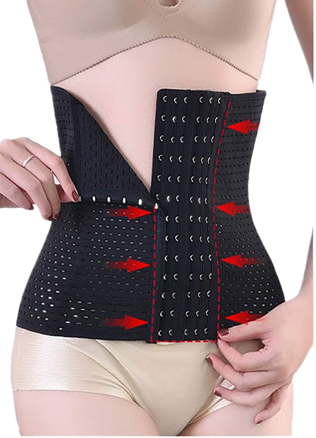 Price:$5.98 CatJoy Corset Waist Trainer Cincher for Women 22.5~45 Inch Tummy Control Waist Trimmer Fajas at Amazon Women’s Clothing store